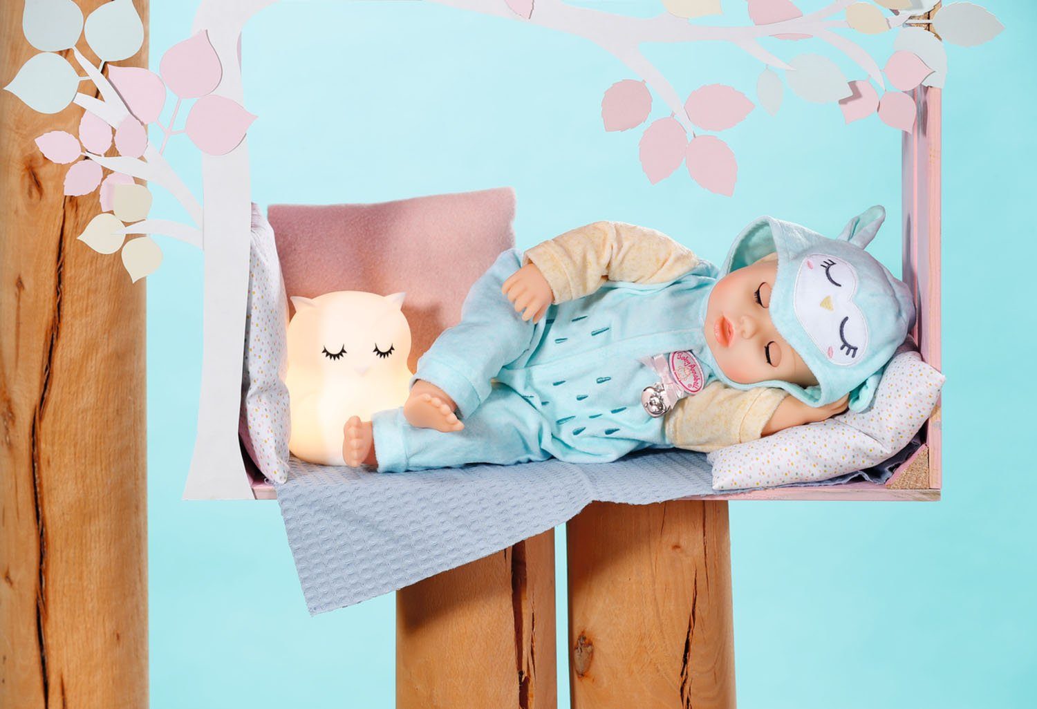 Kuschelanzug Baby Puppenkleidung Eule, 43 Annabell cm