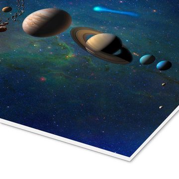 Posterlounge Forex-Bild NASA, Sonnensystem, Illustration