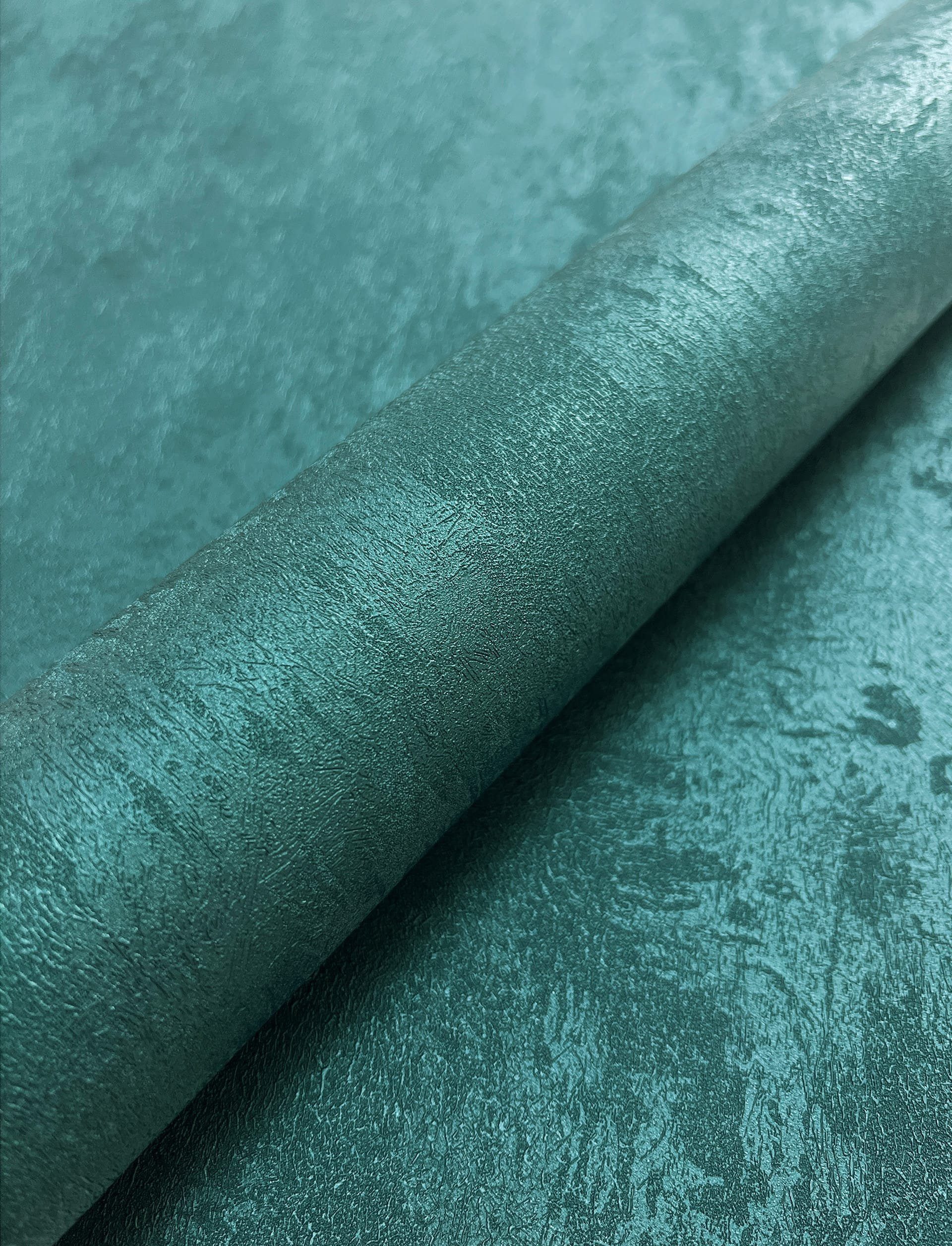 Newroom Vliestapete Kitron Petrol Tapete Glanztapete Beton,Zement,Putz-Optik, Petrol Tapete Modern Beton - Betontapete Betonwand Dunkelblau Glamour Industrial Zement Putz-Optik für Wohnzimmer Schlafzimmer Küche, Betontapete