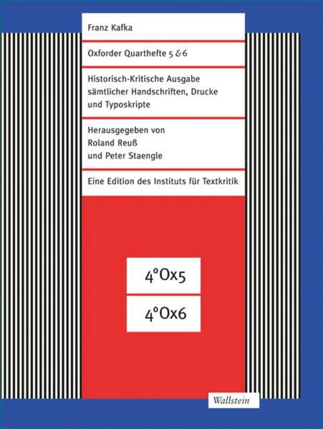 Oxforder Quarthefte 5 & 6 / Franz Kafka, Roland Reuss