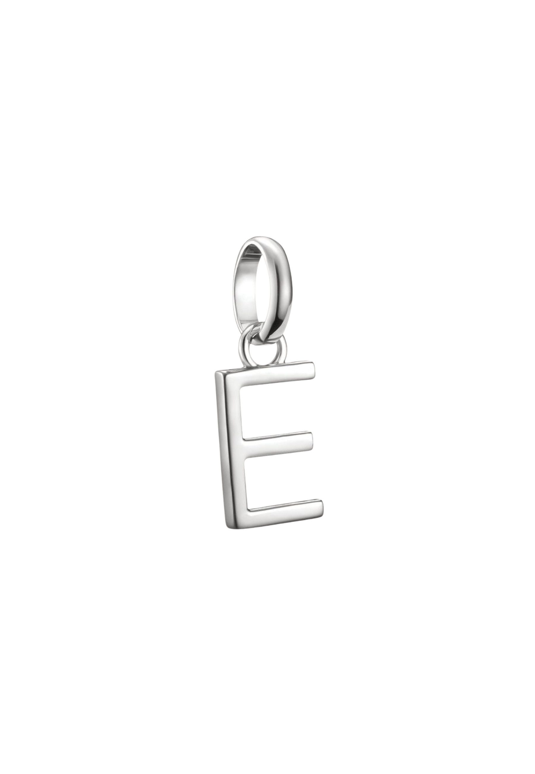Kettenanhänger Charm-Anhänger Buchstabe E Connect Silber