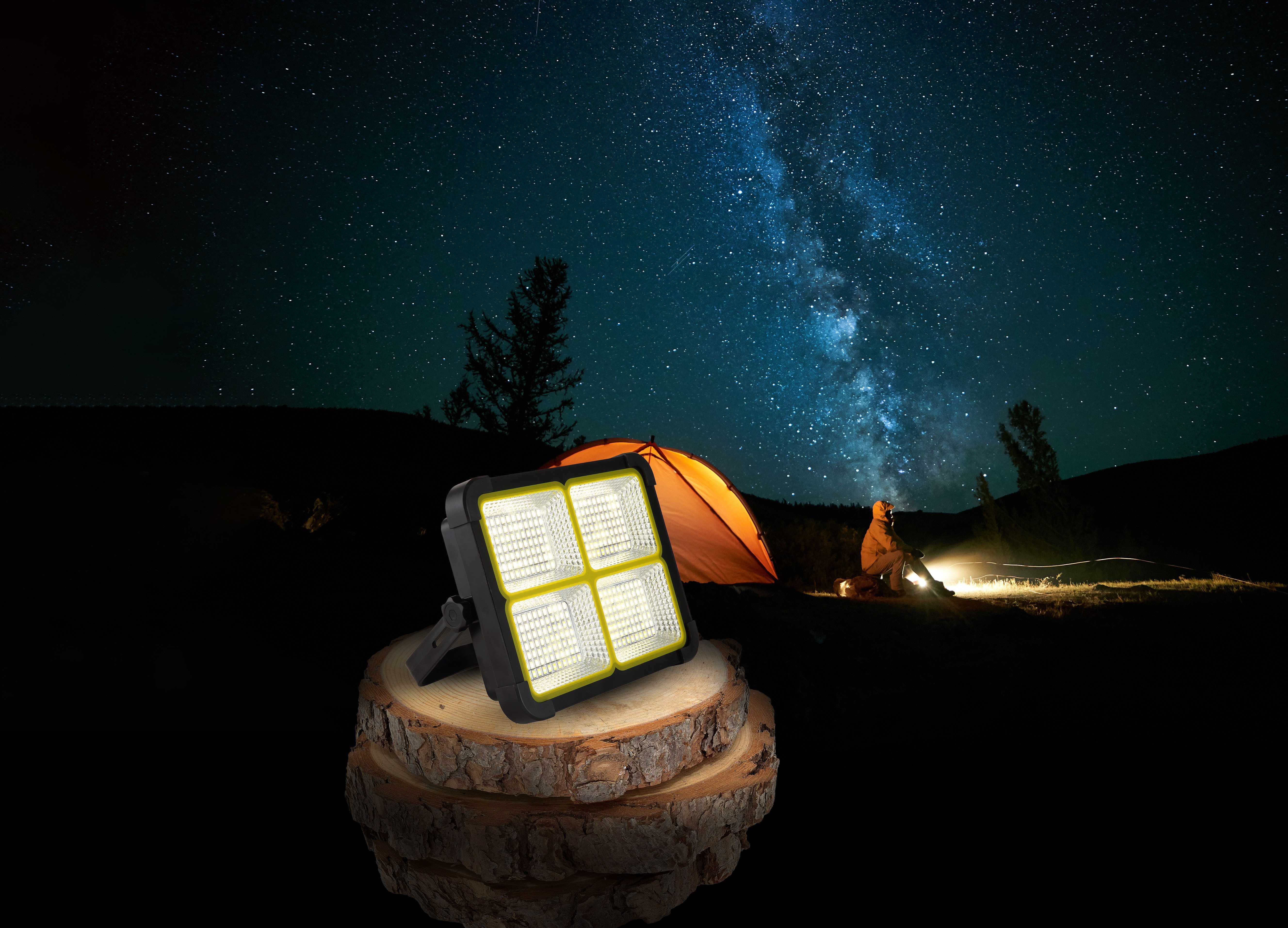GLOBO LIGHTING LED Solarleuchte SOLARLEUCHTE KUNSTSTOFF SCHWARZ, 1XLED, Dimmfunktion, mehrere Helligkeitsstufen, LED fest integriert, Tageslichtweiß, Solar/IP44/Laden mittels Solar oder USB/hängen,stellen, Magnet
