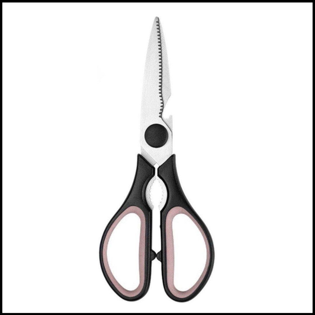 LIVINA HOME Haushaltsschere Multifunktions-Küchenschere aus Edelstahl, Schwarz, (1-tlg), Universalschere, Allzweckschere, Küchenschere mit Öffner