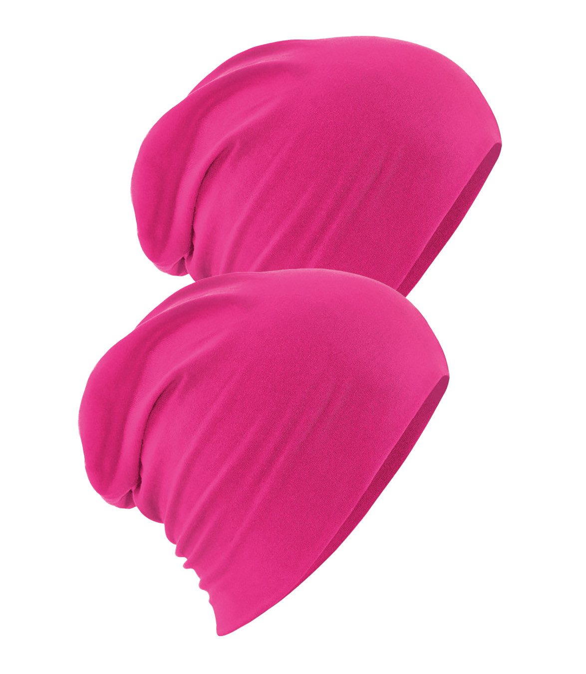 Beechfield® Beanie Cotton Slouch Beanie Hemsedal (Spar Set, 2er Pack) Leichte Beanie Mütze