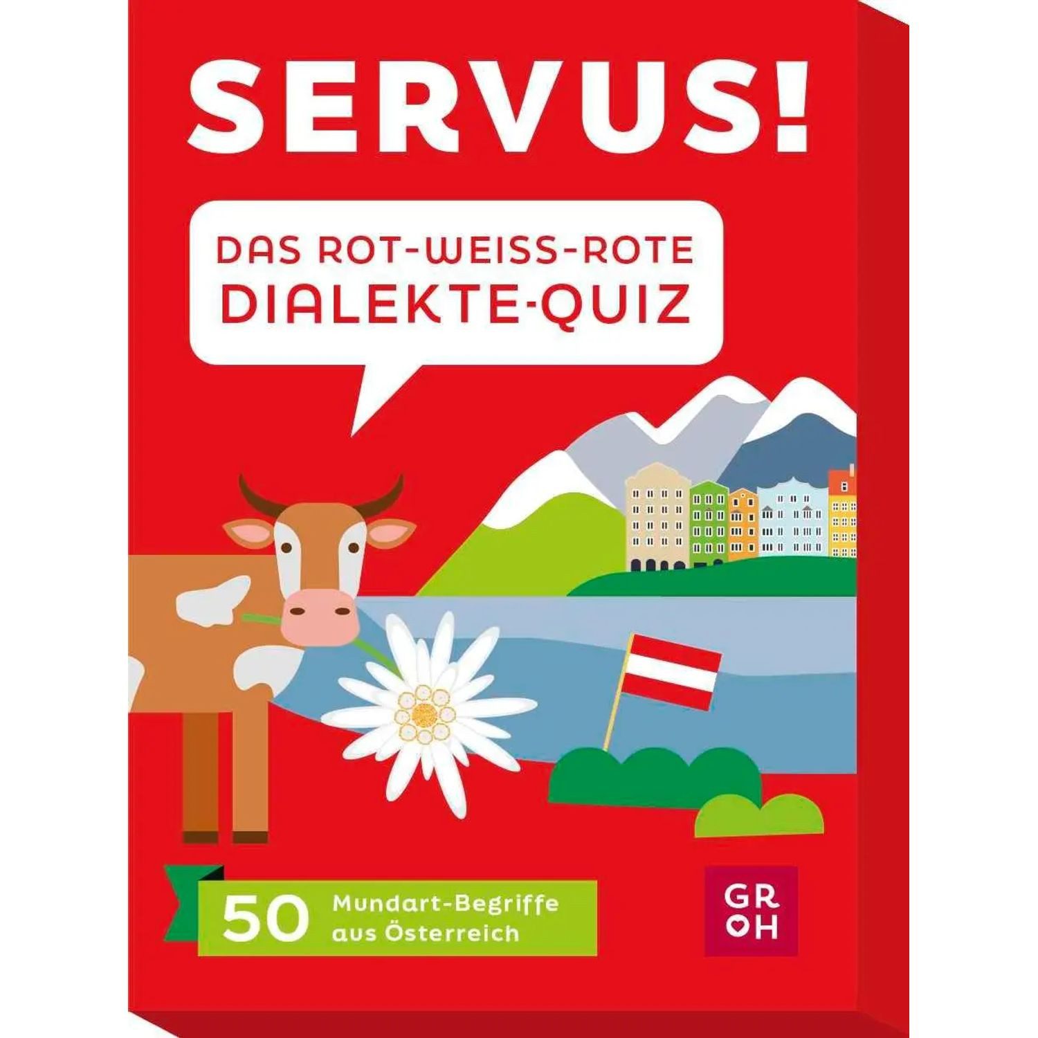 groh Verlag Spiel Servus! Das rot-weiß-rote Dialekte-Quiz