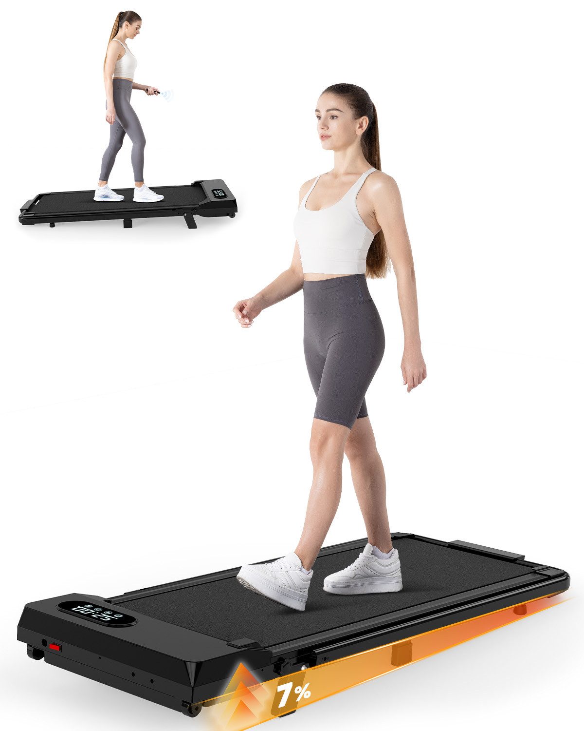 Laufband Klappbare Laufbänder 2 in 1 - Elektrisches Laufband bis 120KG