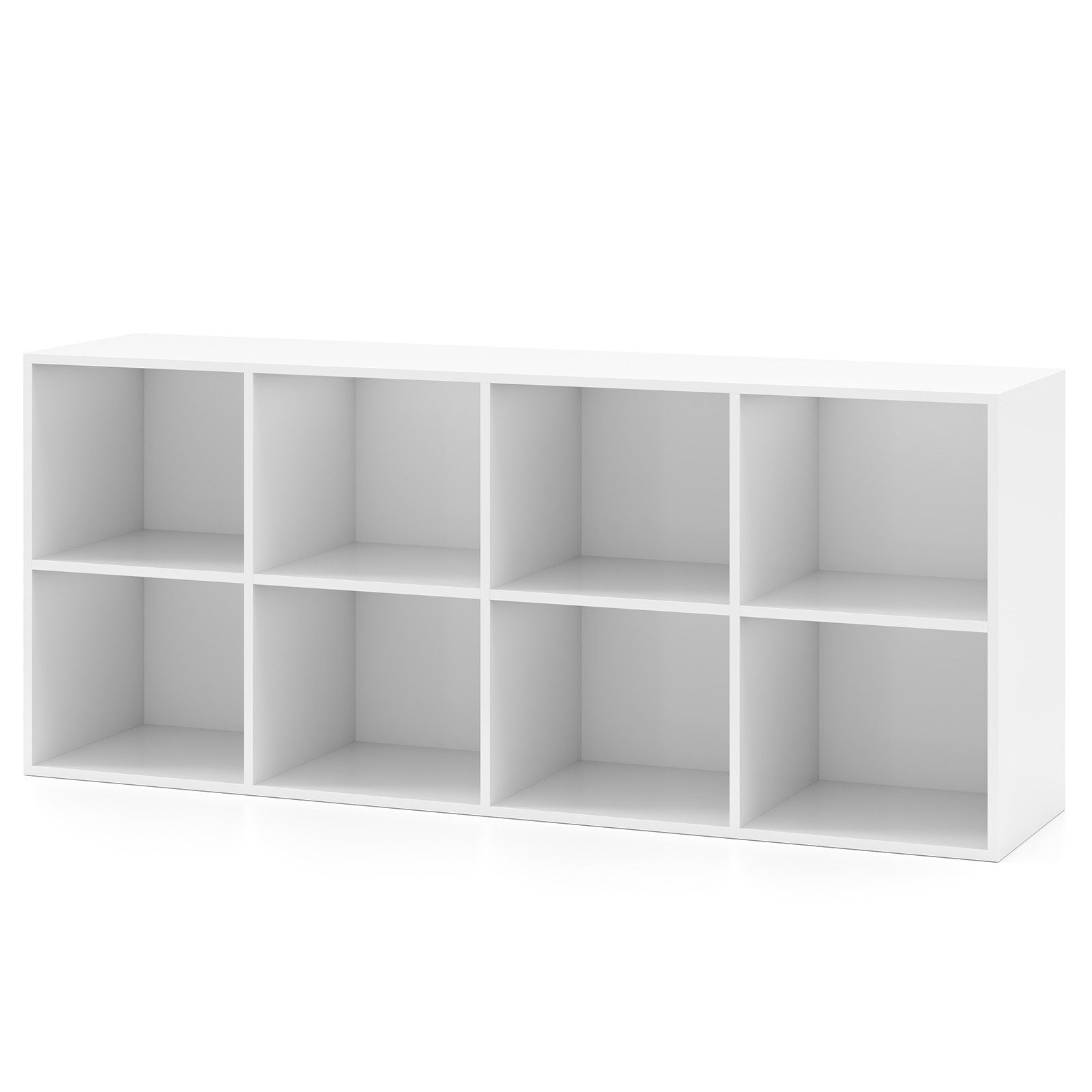 COSTWAY Bücherregal, Bücherschrank mit 8 Fächern 121,5x29x61cm günstig online kaufen