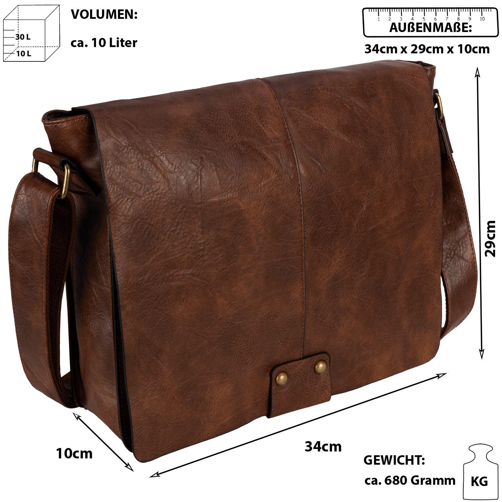 EAAKIE Umhängetasche Umhängetasche Flugbegleiter Schultertasche Messenger Damen Herren – Bild 2 von 5