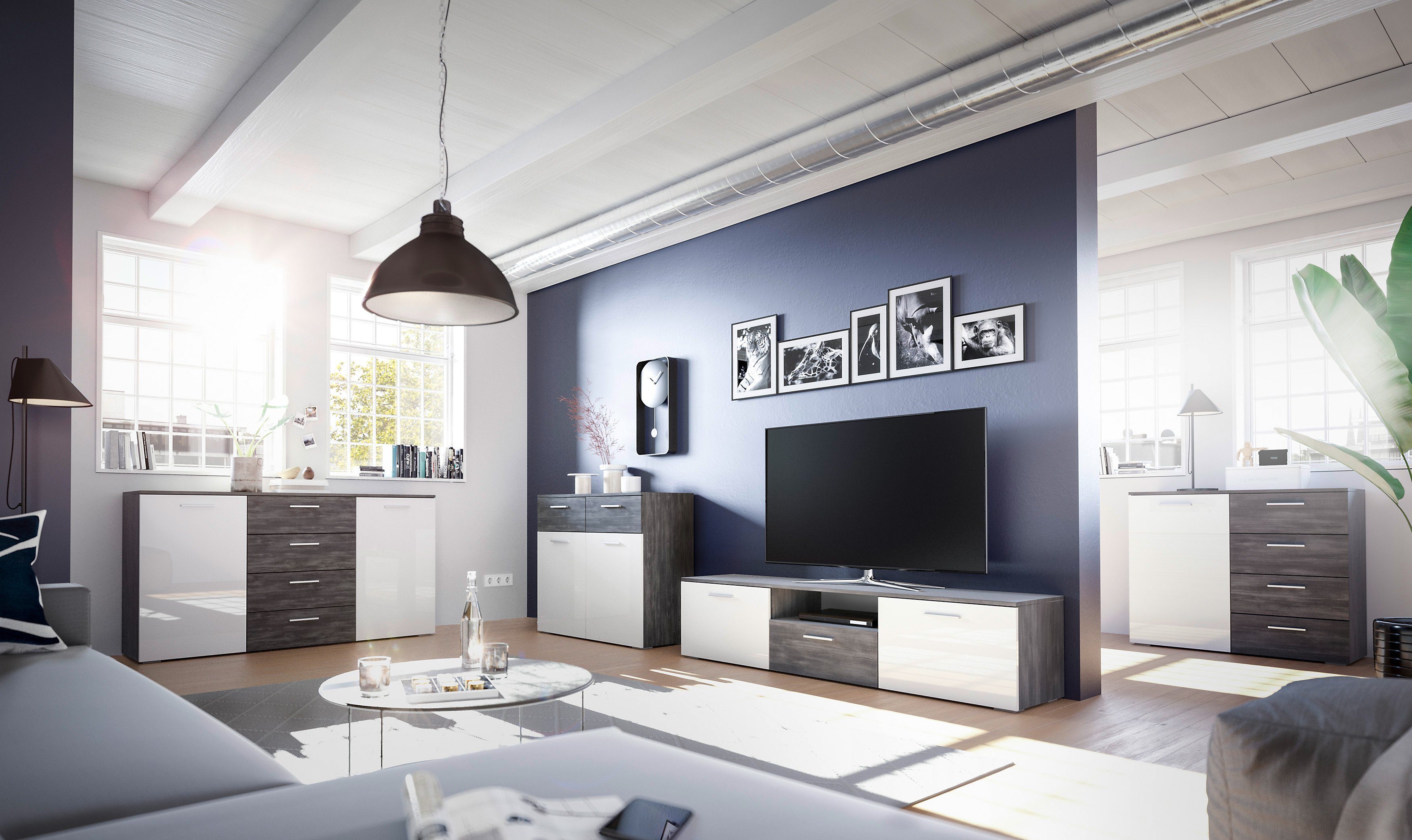 PREISBRECHER Sideboard Maurits, 160 x 85 x 38 cm (B/H/T)