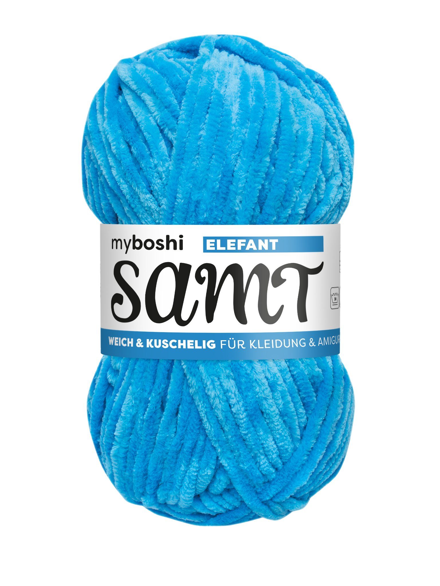 myboshi Samt Wolle, Chenille Garn Häkelwolle, 100 m (1-St., Samt Wolle Original Chenille Garn), Uni