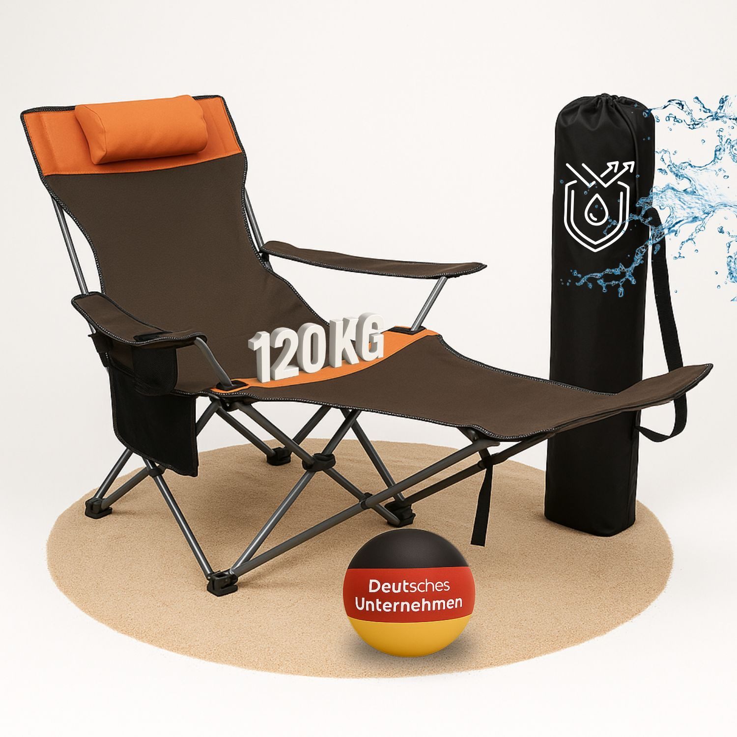 Coemo Gartenstuhl (2 St), Liegestuhl klappbar, Gartenstuhl Outdoor-Stuhl Sonnenliege Relaxliege