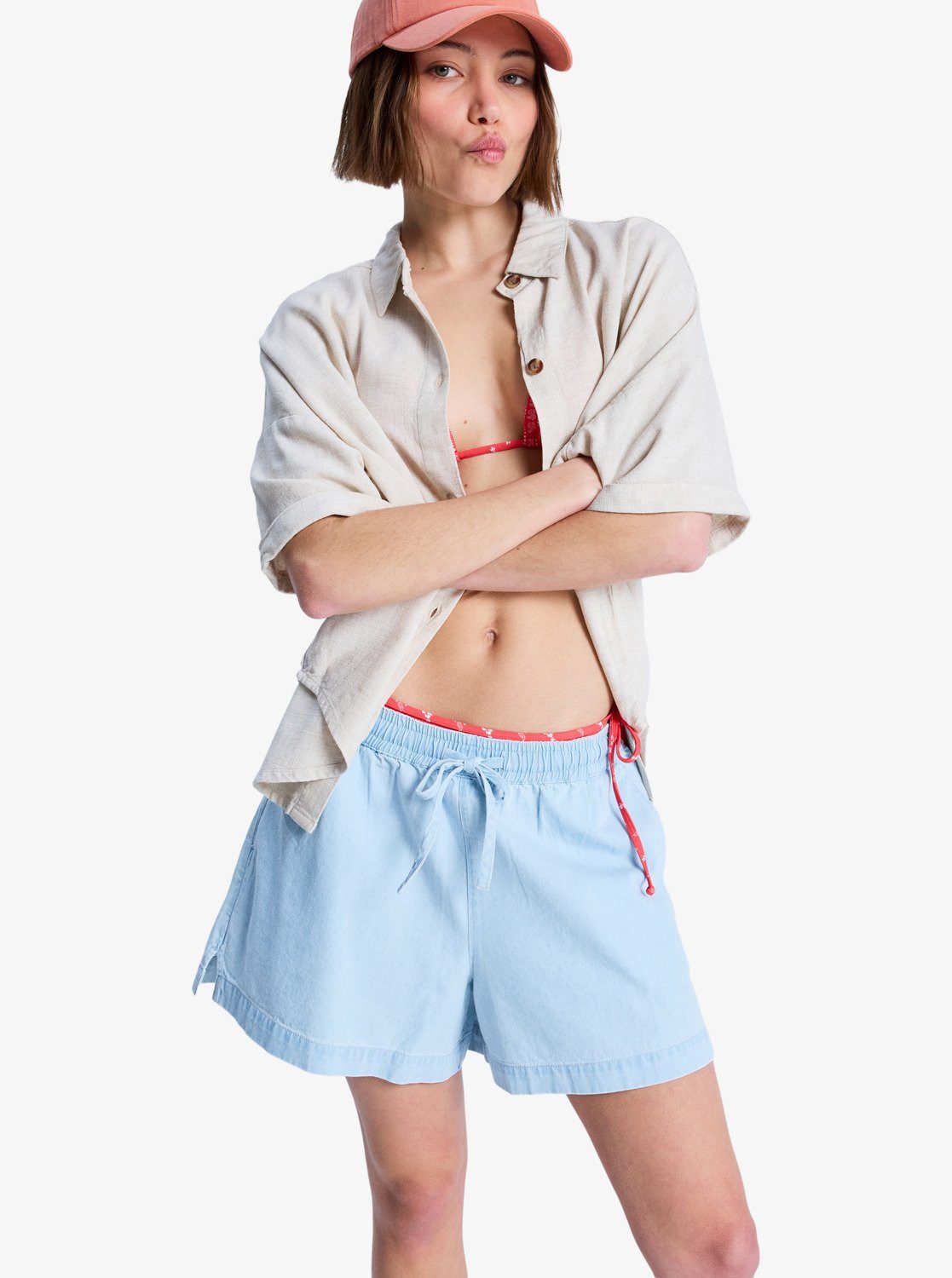 Roxy Shorts LEKEITIO BREAK MID DENIM sportlich, bequemer Sitz