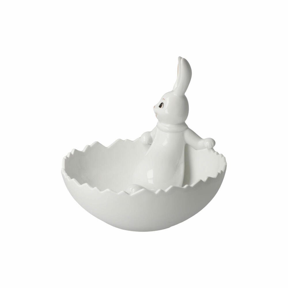 Goebel Osterfigur Hase mit Schale Snow White - Sweets