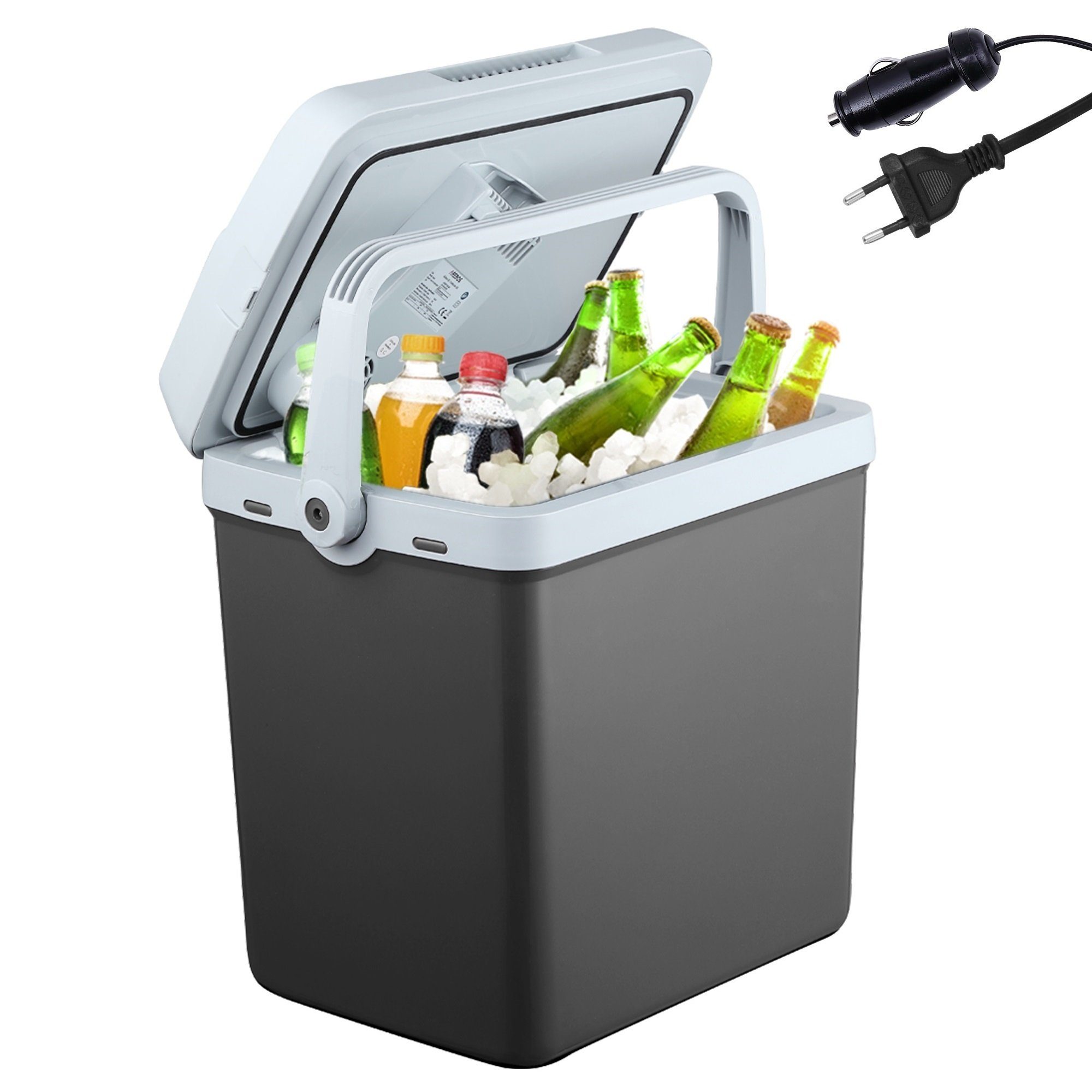 Elektrische Kühlbox 25L, Mobil Kühlschrank ECO Modus, Kühlen & Warmhalten