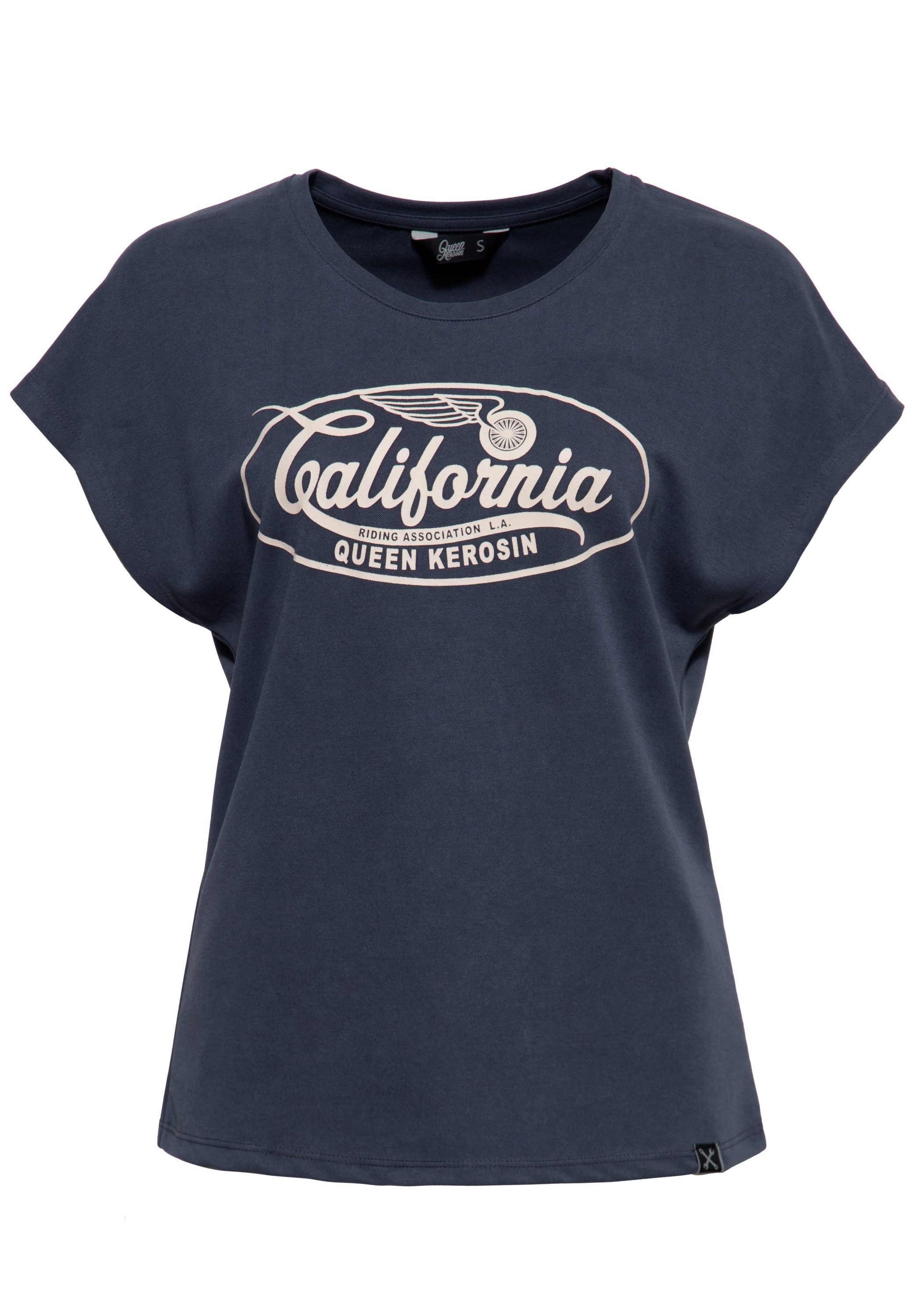 QueenKerosin Print-Shirt California (1-tlg) Wohlfühlfaktor mit Modal günstig online kaufen