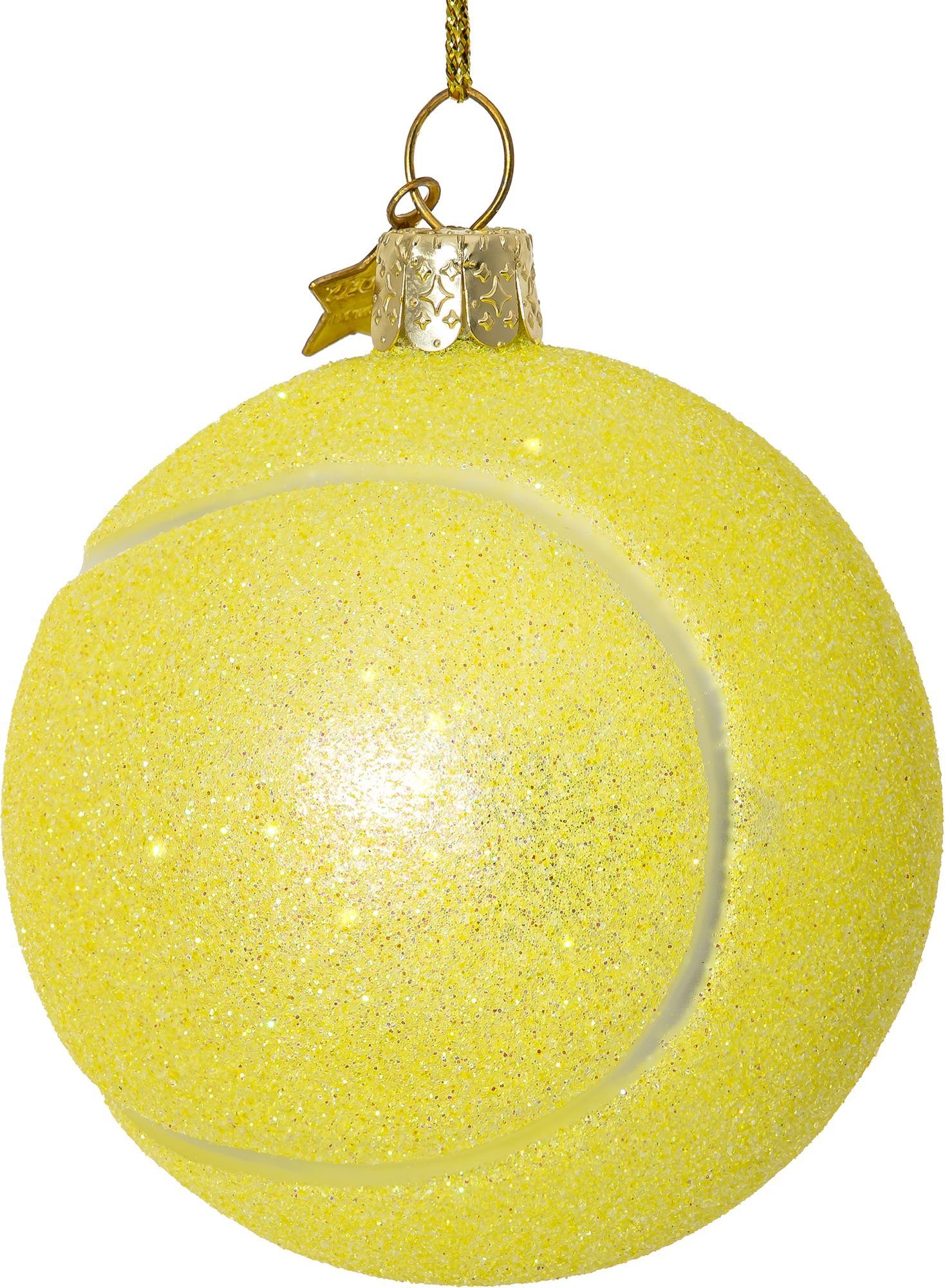 SIKORA Christbaumschmuck BS521 Tennisball Glas Ornament Weihnachtsbaum Anhänger