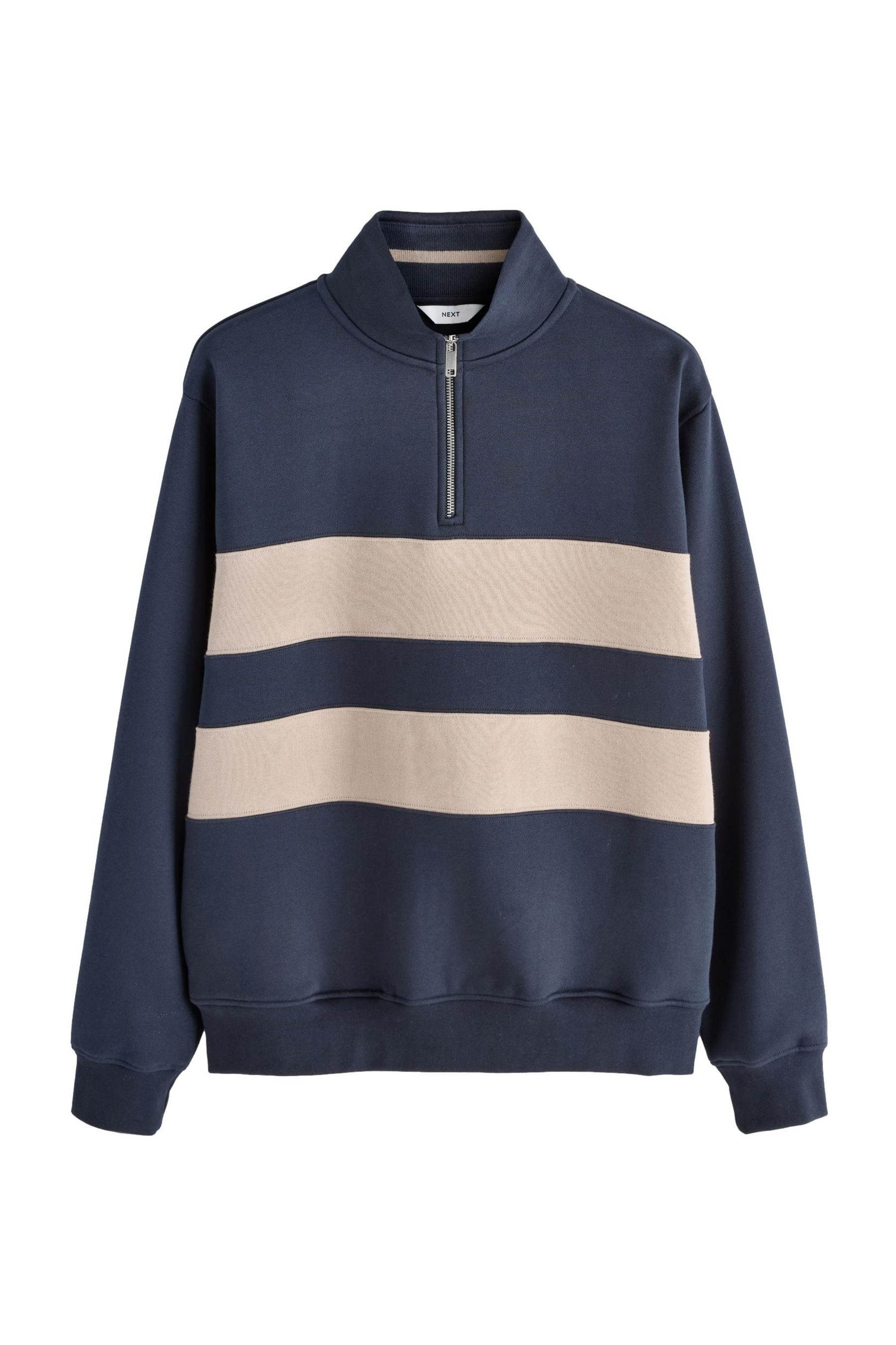 Kapuzenpullover Blockfarben-Pullover mit Reißverschluss