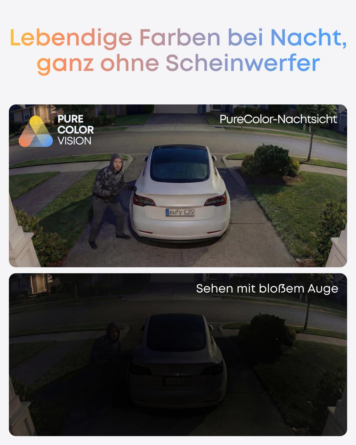 eufy Security Überwachungskamera C35, Kabellose Überwachungskamera Außen & Innen, Magnetische Halterung (Außenbereich, 1-tlg., Nachtsicht)