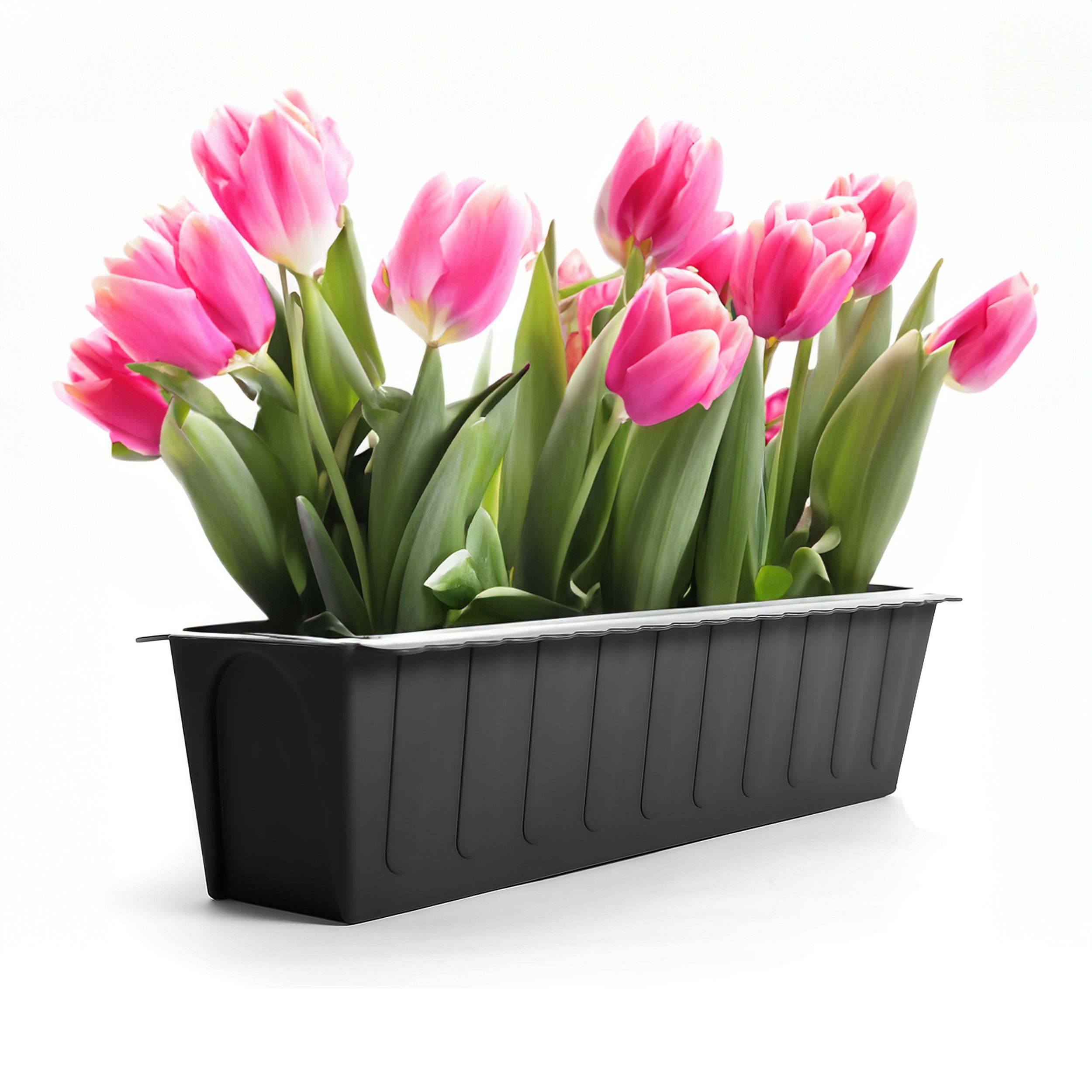 BigDean Blumenkasten 6 Stück Paletten Blumenkästen Einsatz in Anthrazit (6 günstig online kaufen