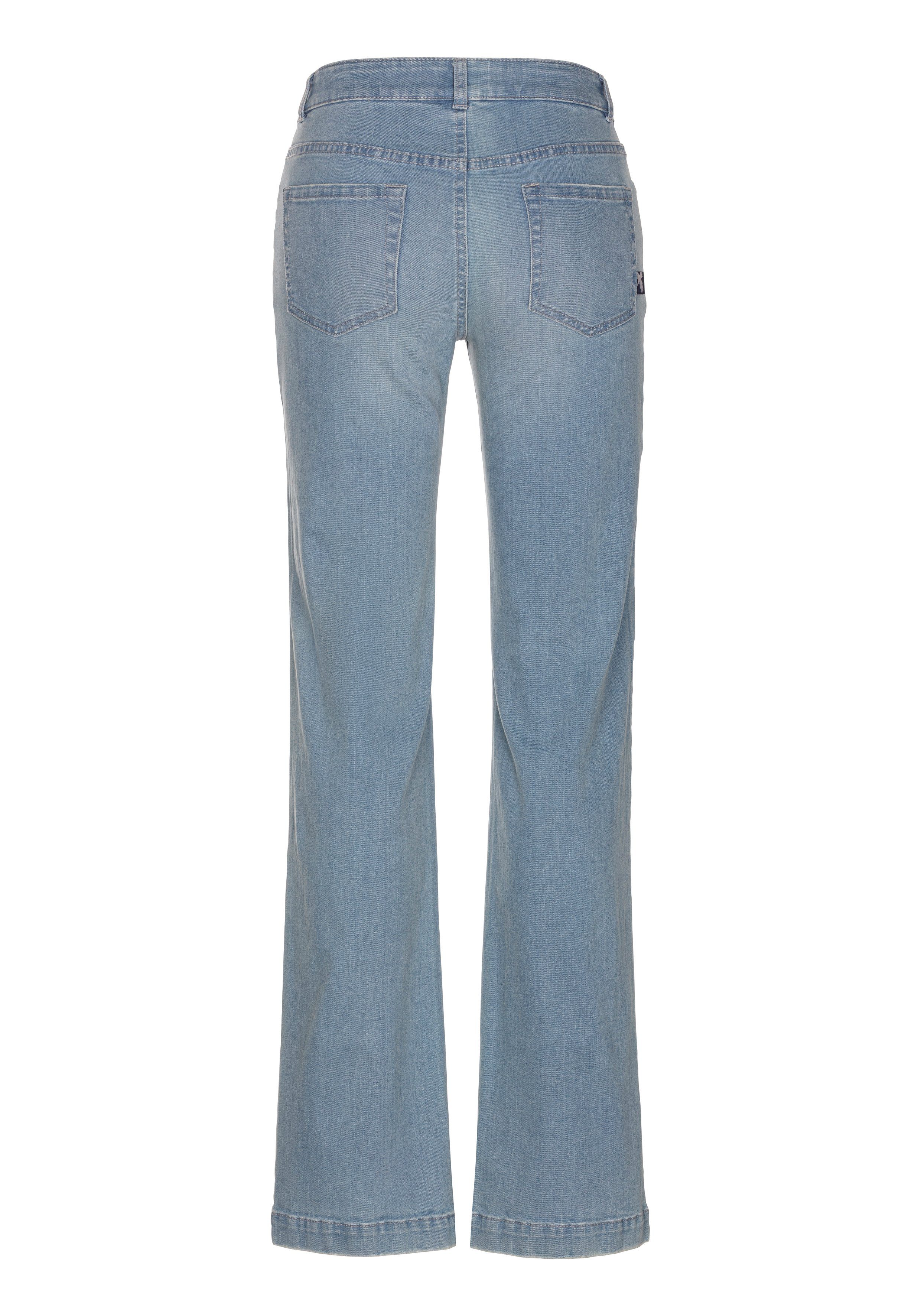 bleached Gerade Jeans "Wide Arizona Leg"