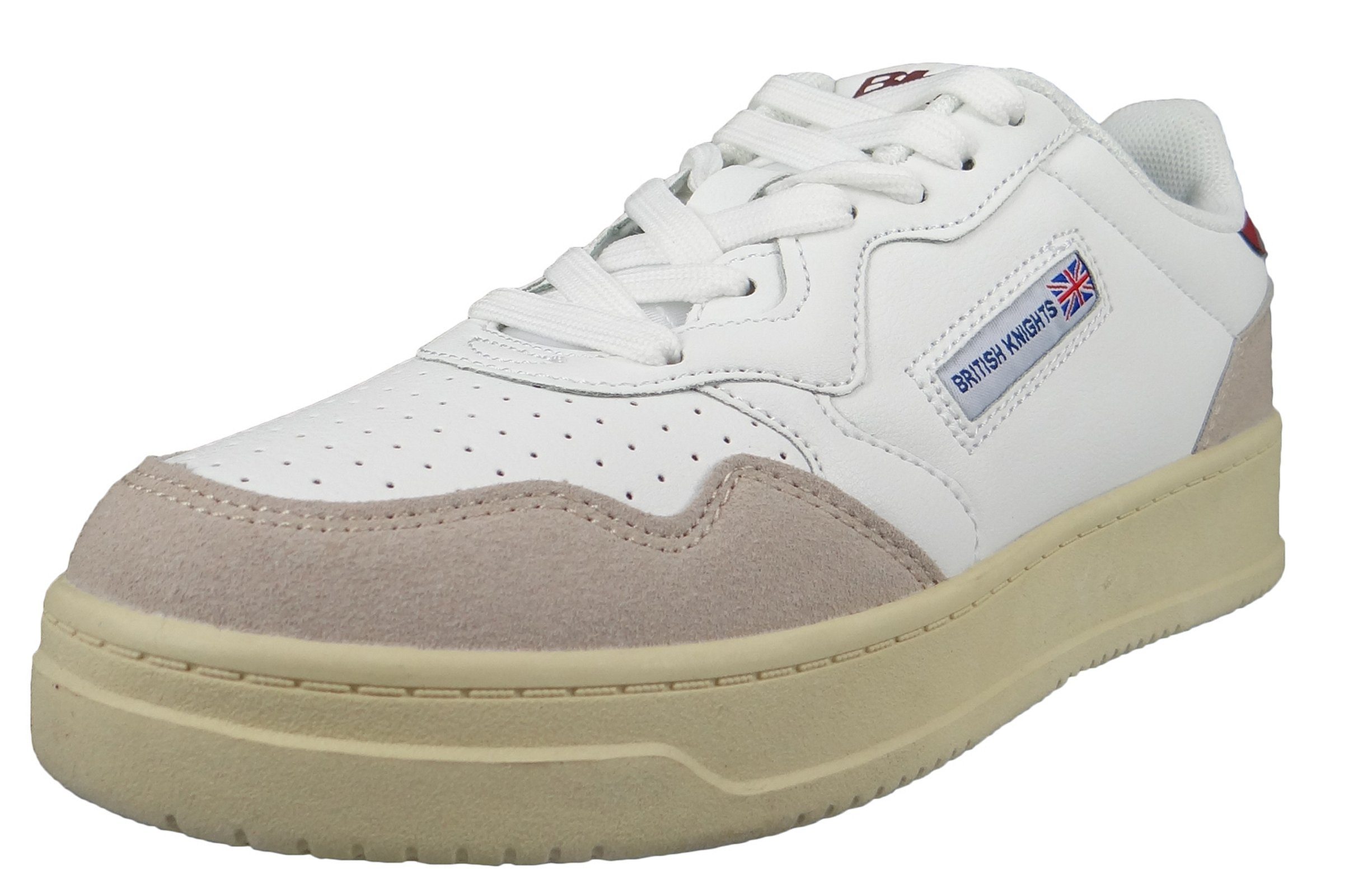 B48-3632 04 White Burgundy Sneaker