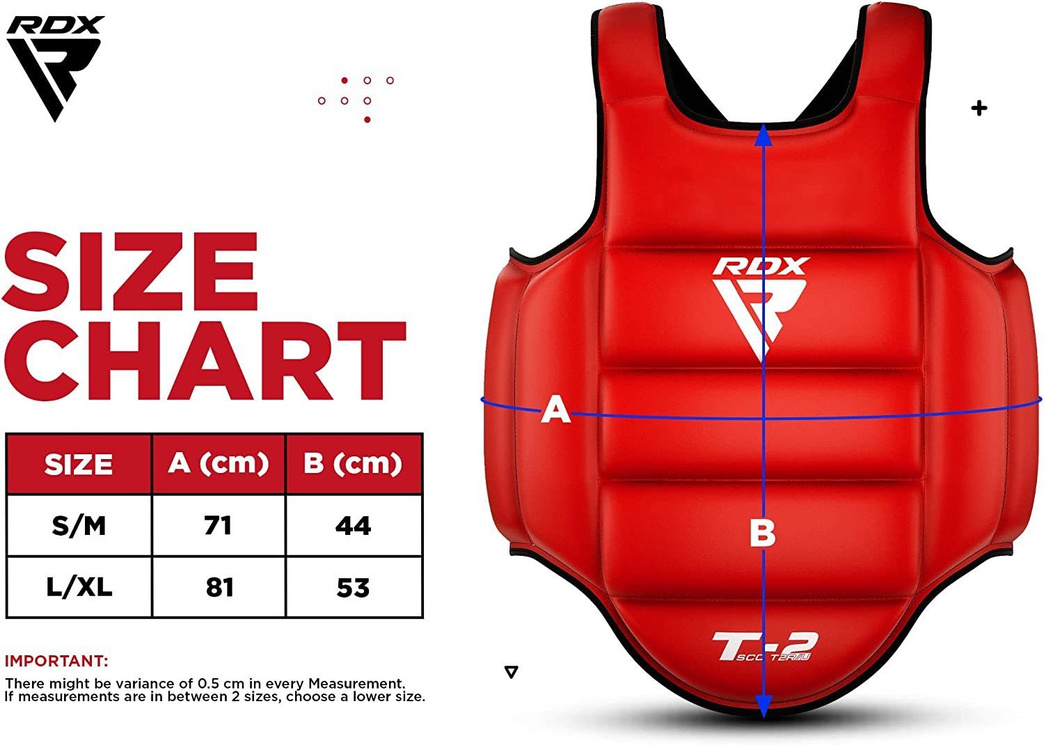 RDX Sports Brustschutz RDX Body Protector Martial Arts, Chest Protector Kickboxing