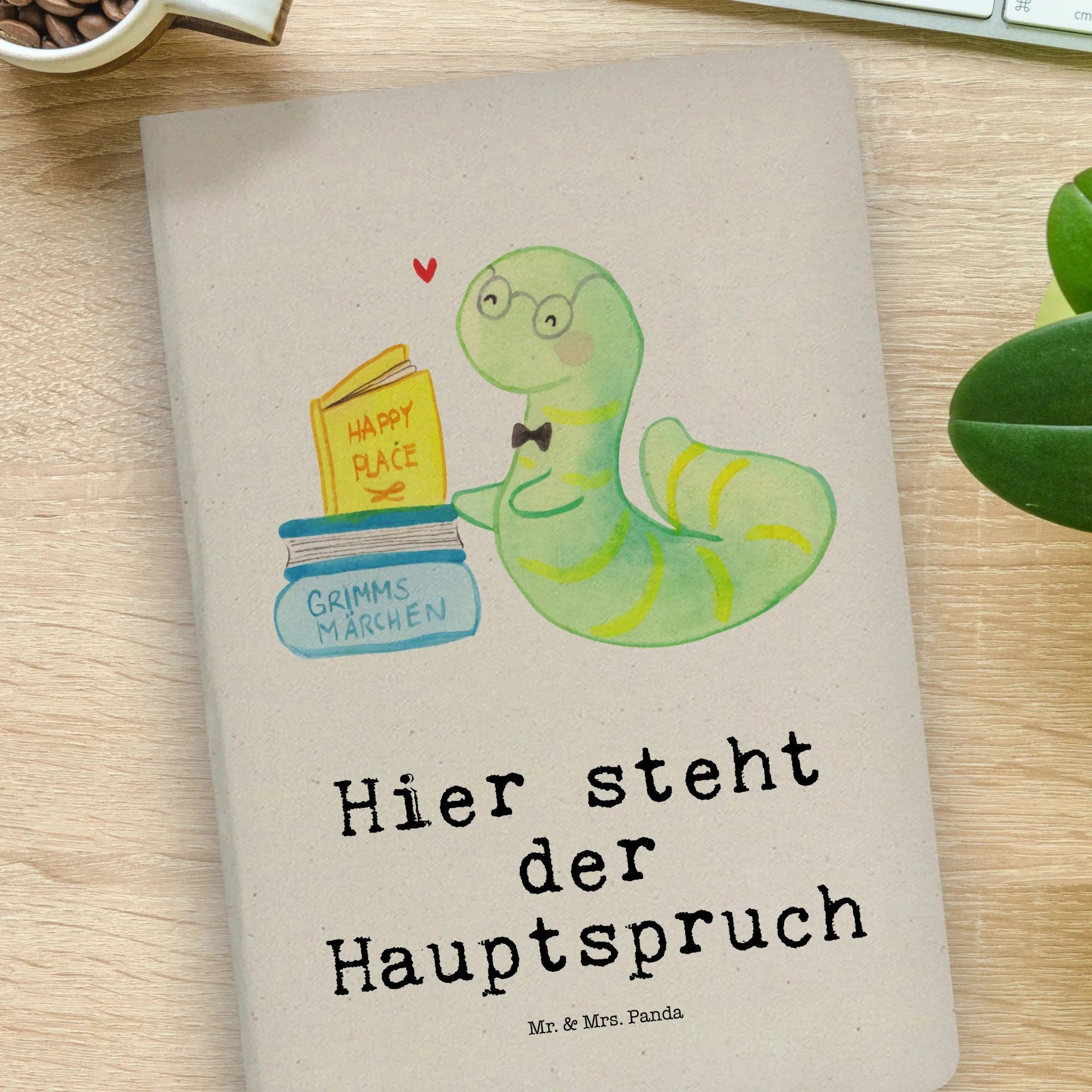 Thumbnail - Mr. & Mrs. Panda Notizbuch Bibliothekar Herz - Transparent - Geschenk, DIN A4 Notizbuch Für Lehr Mr. & Mrs. Panda, Premi...