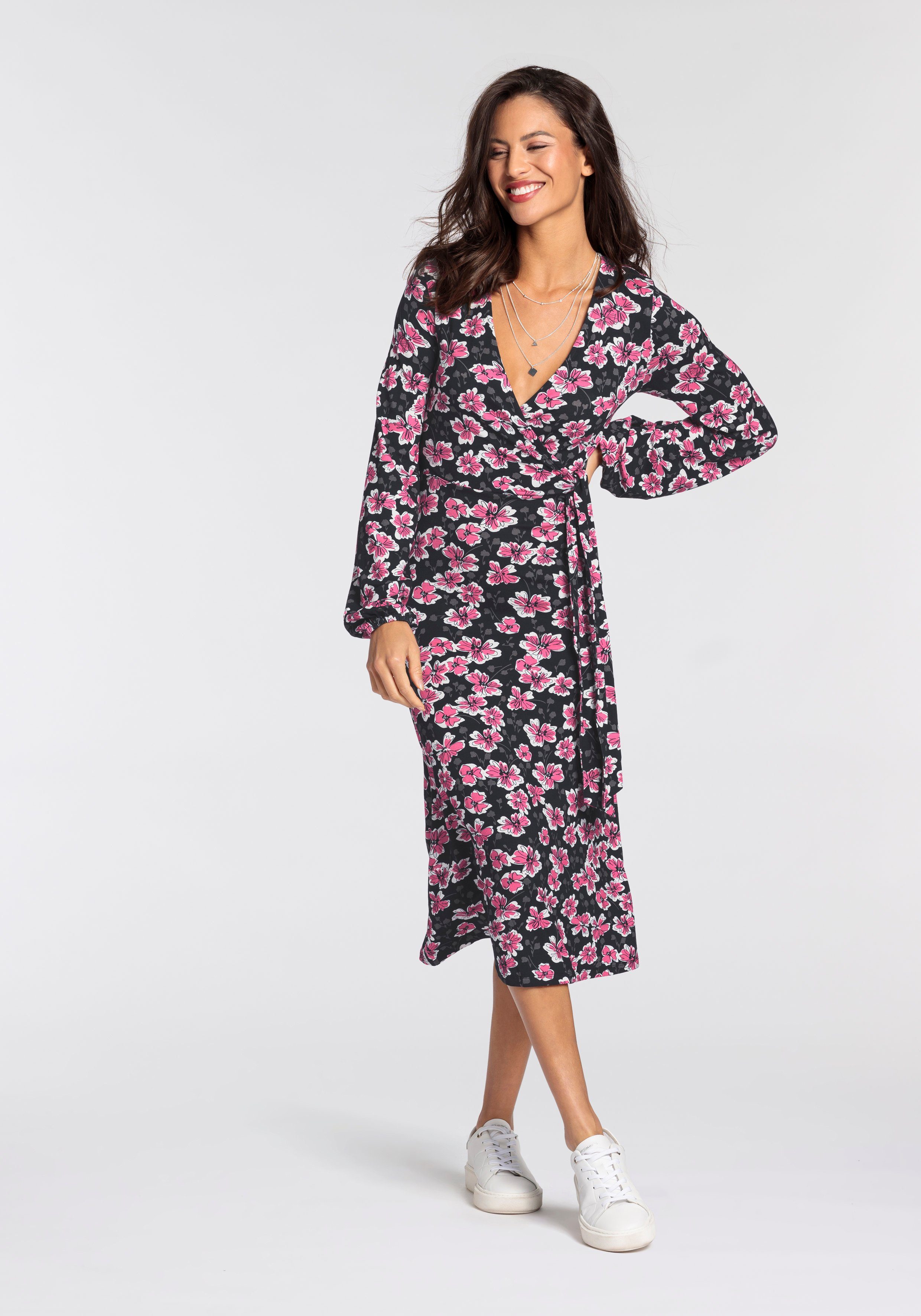 Blumen-Print Scott KOLLEKTION mit NEUE - Laura femininem Wickelkleid