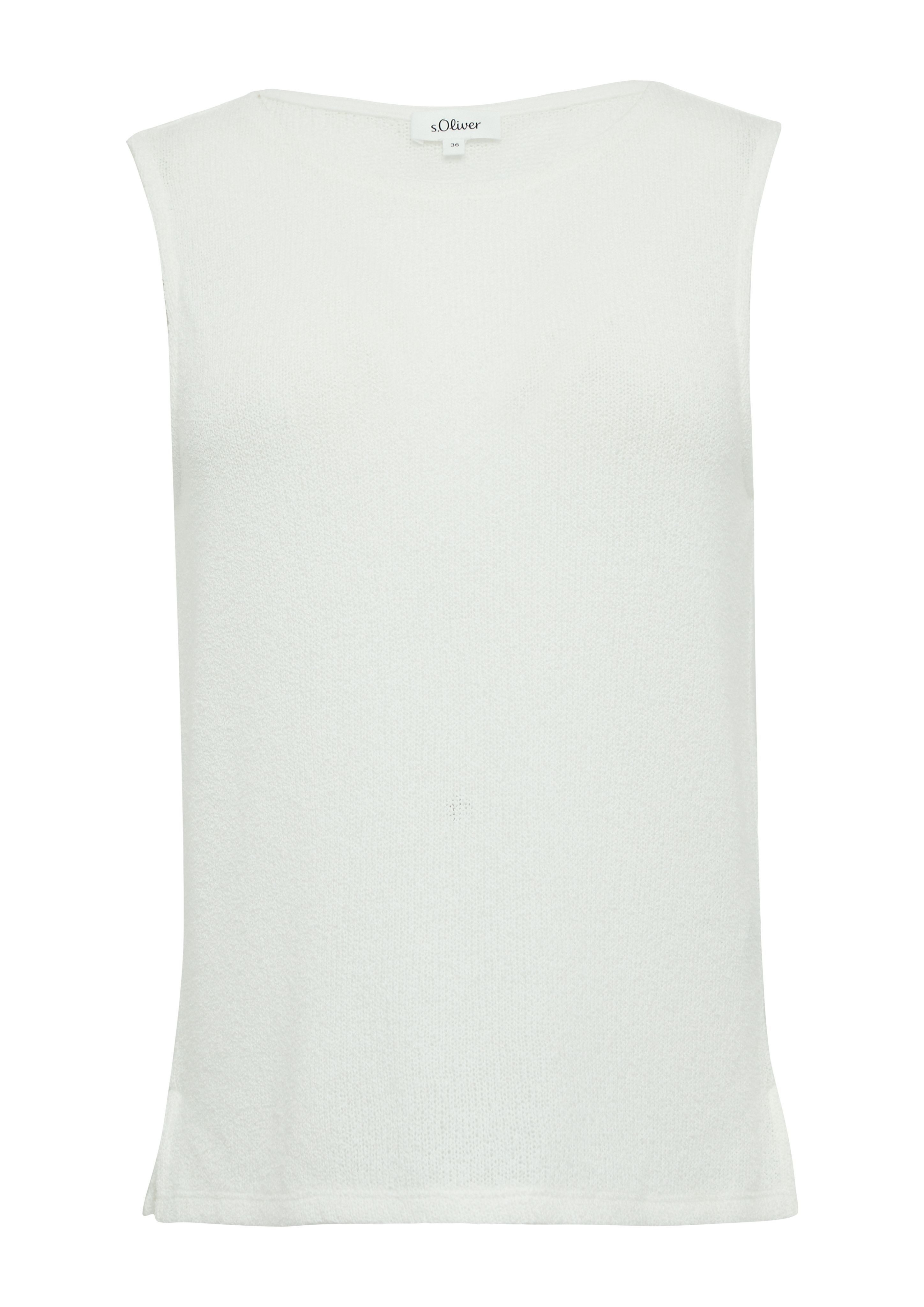 s.Oliver Shirttop Semitransparentes Stricktop mit Rundhalsausschnitt günstig online kaufen