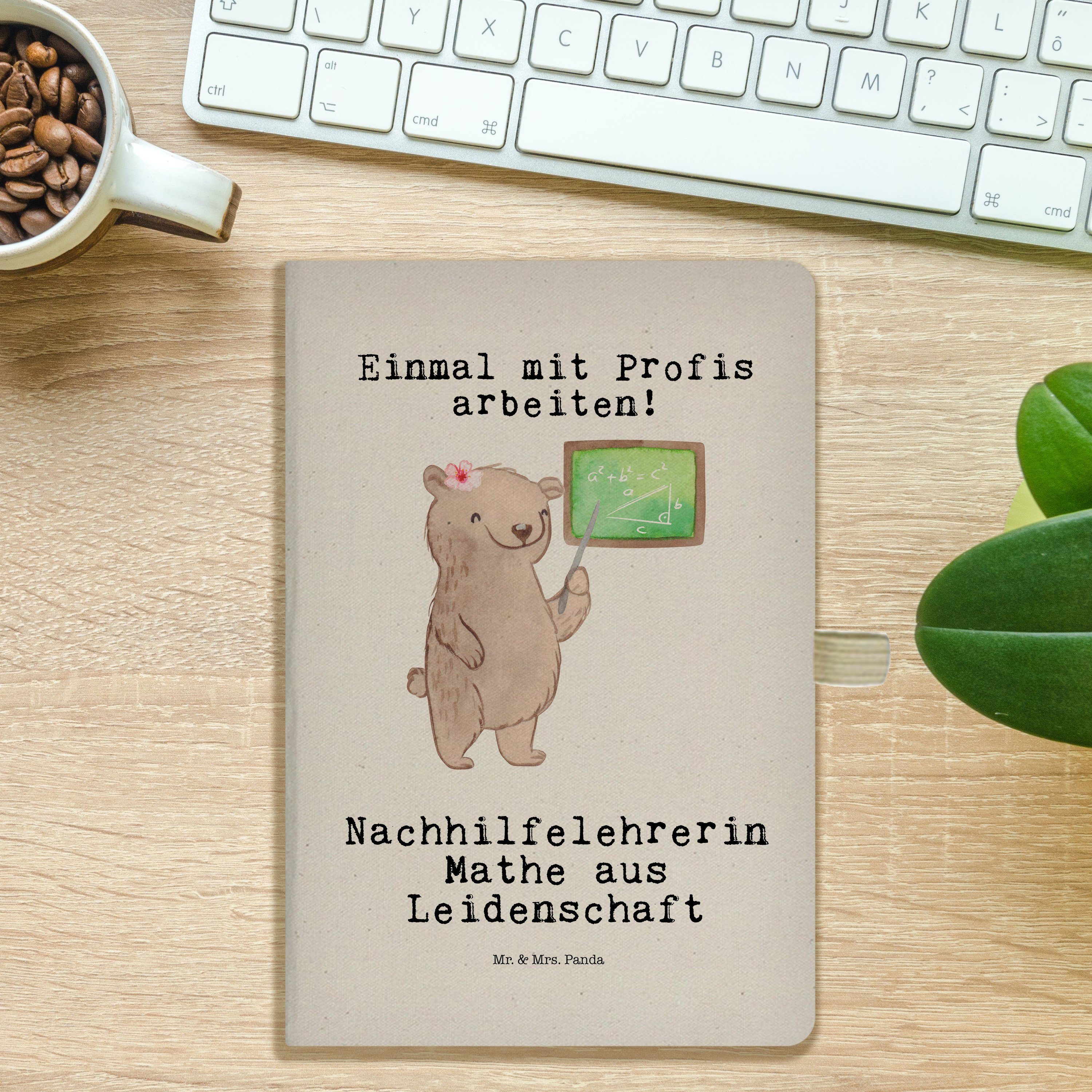 Thumbnail - Mr. & Mrs. Panda Notizbuch Nachhilfelehrerin Mathe Leidenschaft - Transparent - Geschenk, Mathe Mr. & Mrs. Panda, Umwelt...