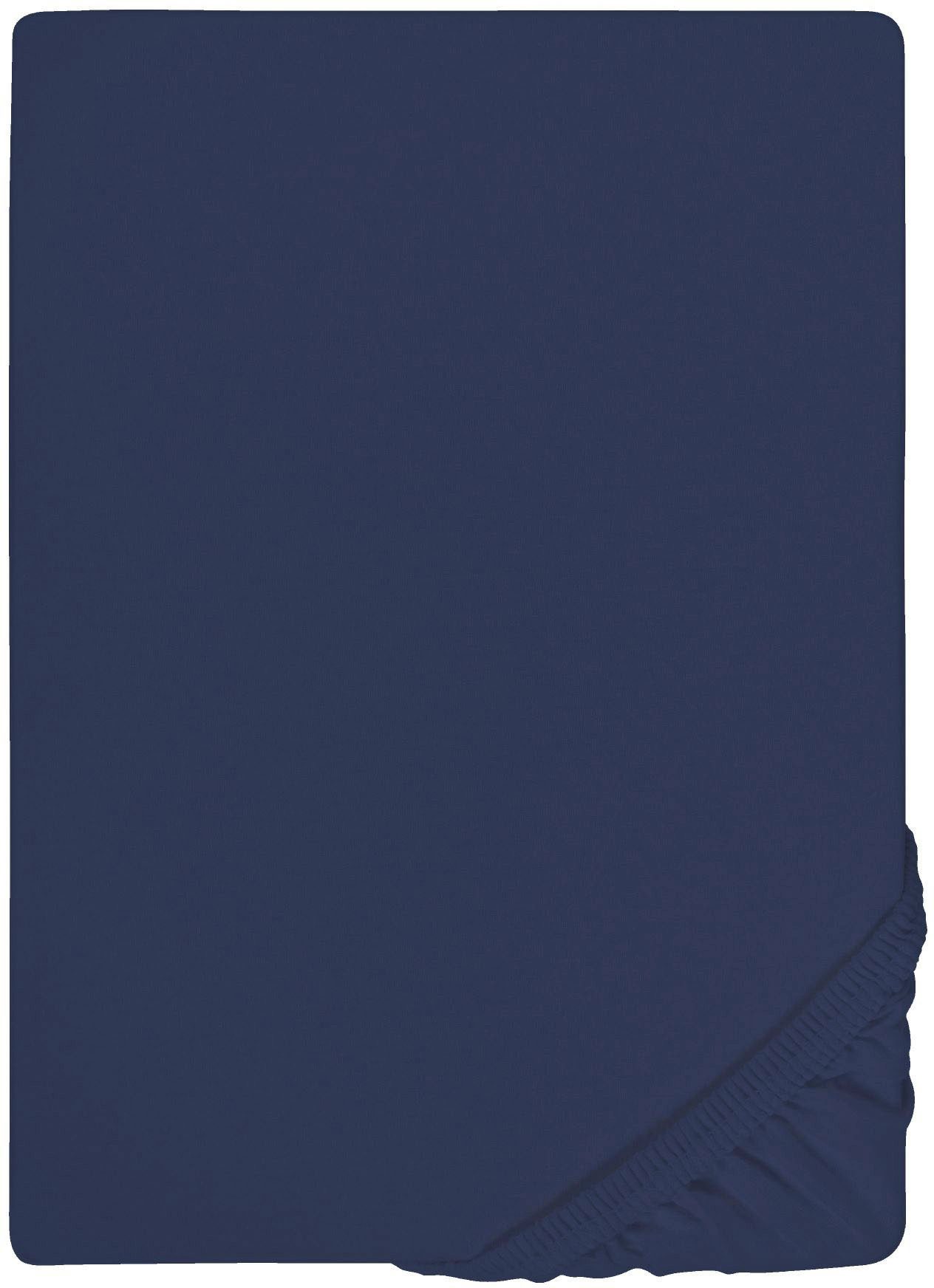 Biberna Spannbettlaken Thea, Jersey-Elasthan, Gummizug: rundum, (1 Stück), günstig online kaufen