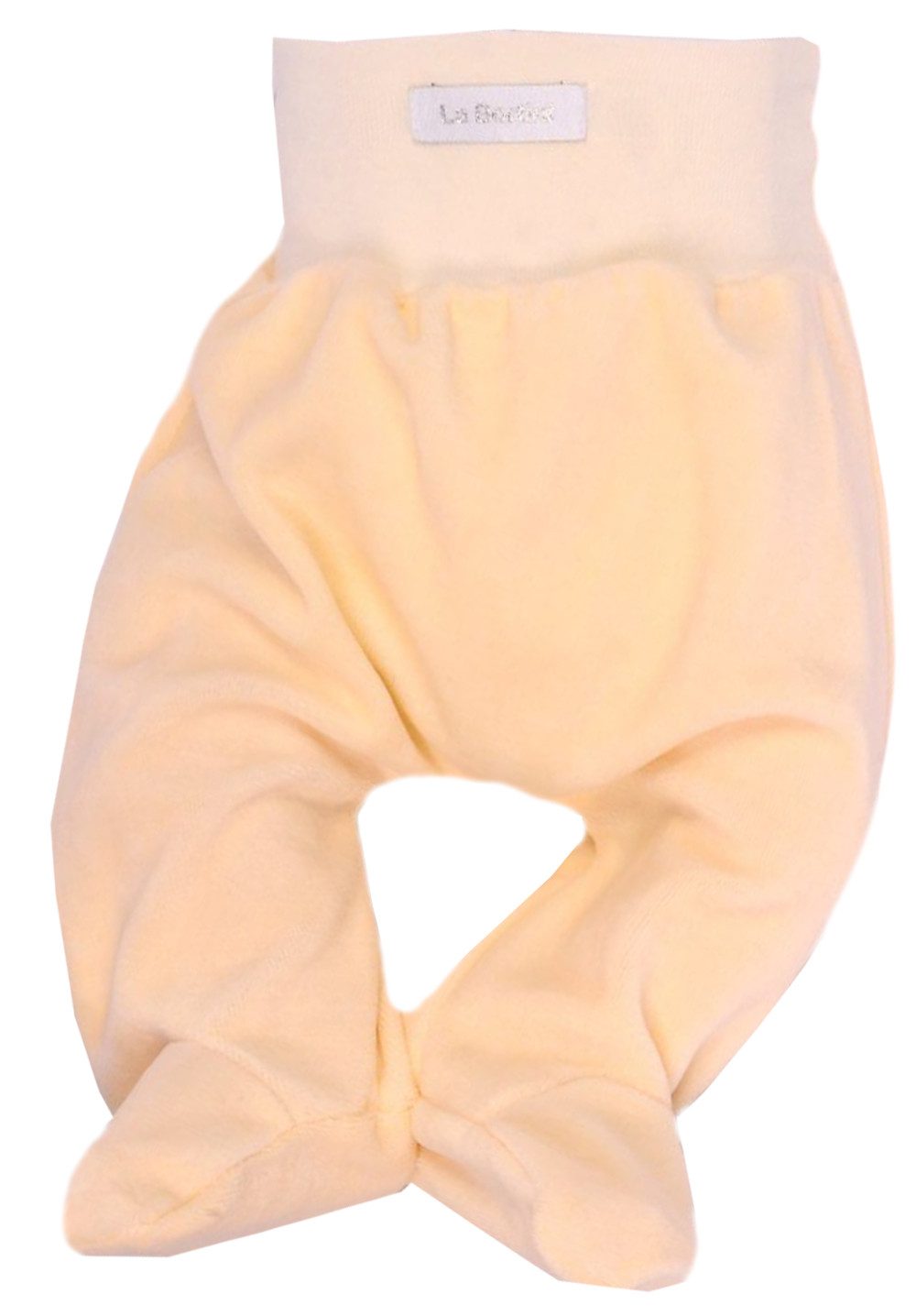 Schlupfhose Hose mit Füßchen Babyhose warm für Frühchen, Baby und Kinder in Creme