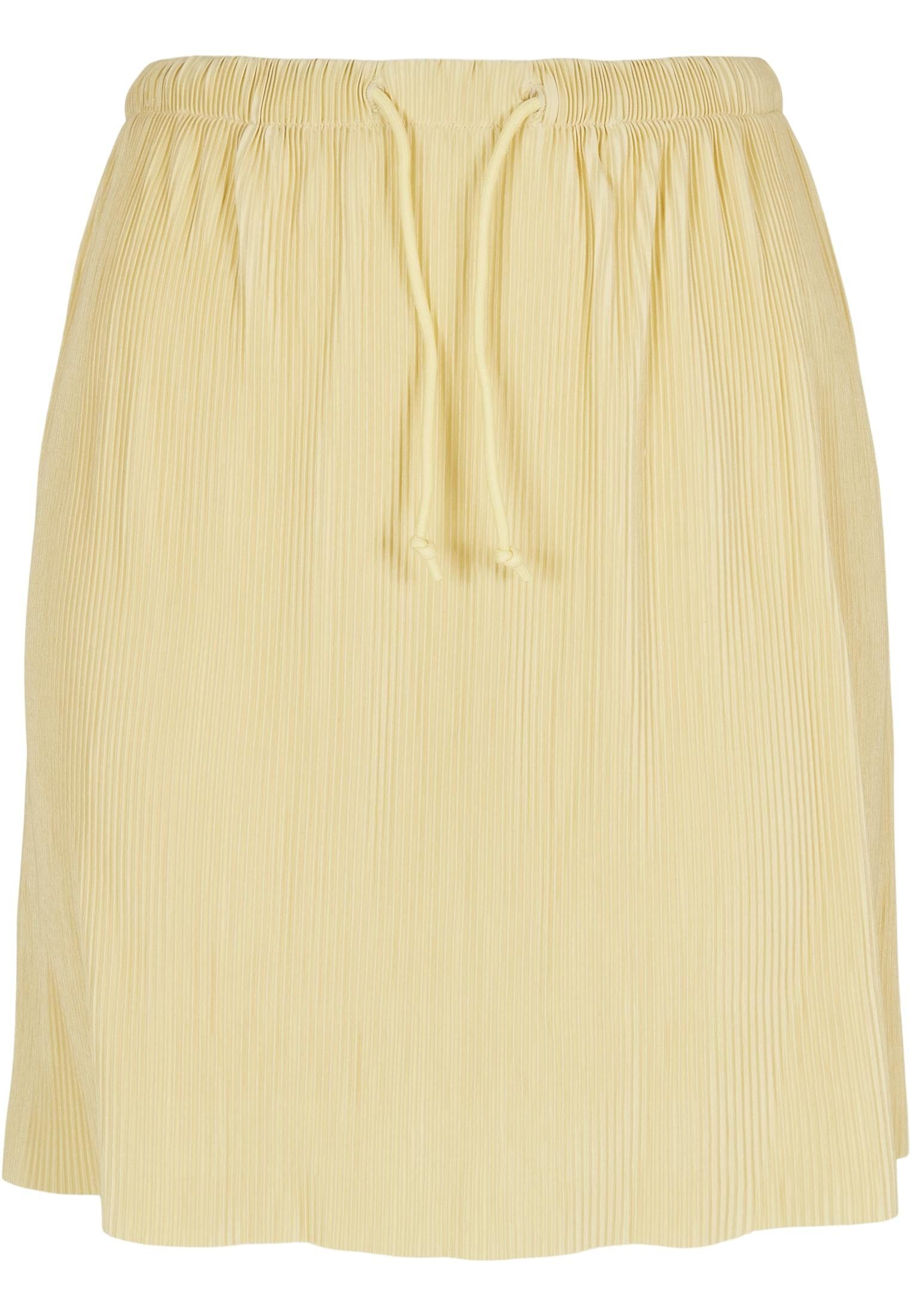 (1-tlg) CLASSICS Jerseyrock Mini Ladies URBAN Damen Skirt softyellow Plisse