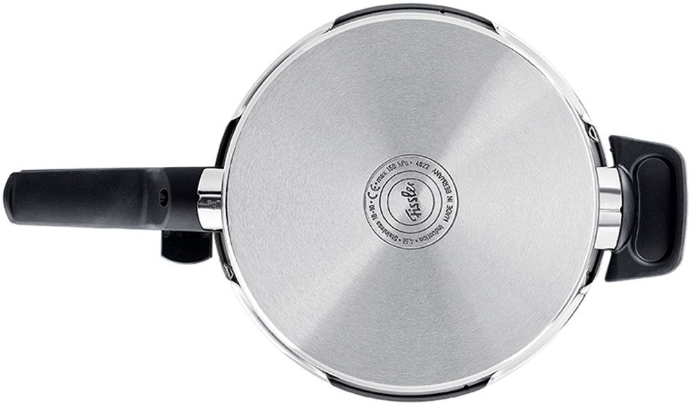 Fissler Schnellkochtopf Vitaquick® Premium, Edelstahl 18/10 (3-tlg., 1 Schnellkochtopf 6 L, 1 Metalldeckel, 1 Dünsteinsatz), Made in Germany, mit gelochtem Einsatz
