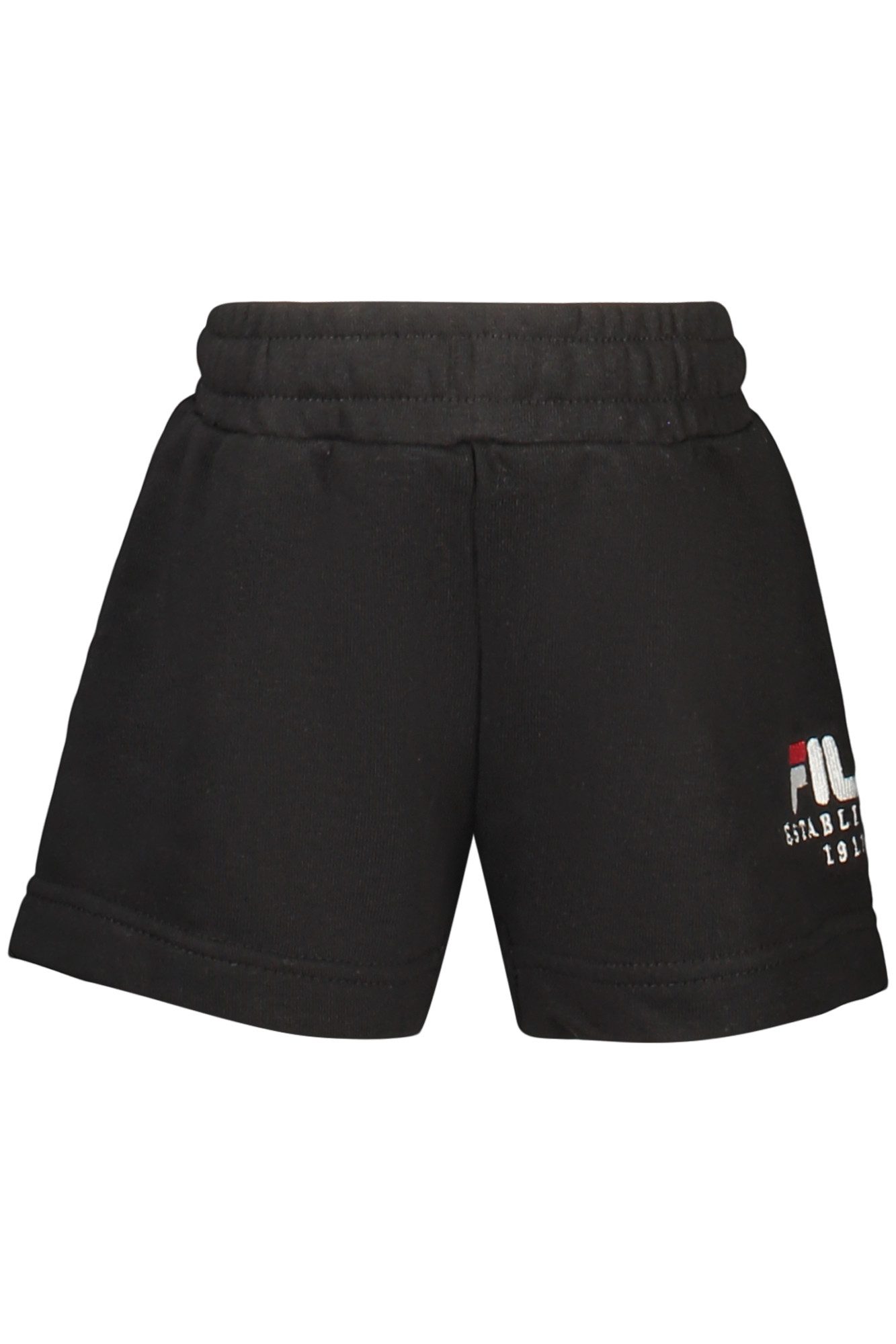 Fila 5-Pocket-Hose Mädchen Shorts Schwarz - Bio-Baumwolle, Stickerei, Gummizug Taille
