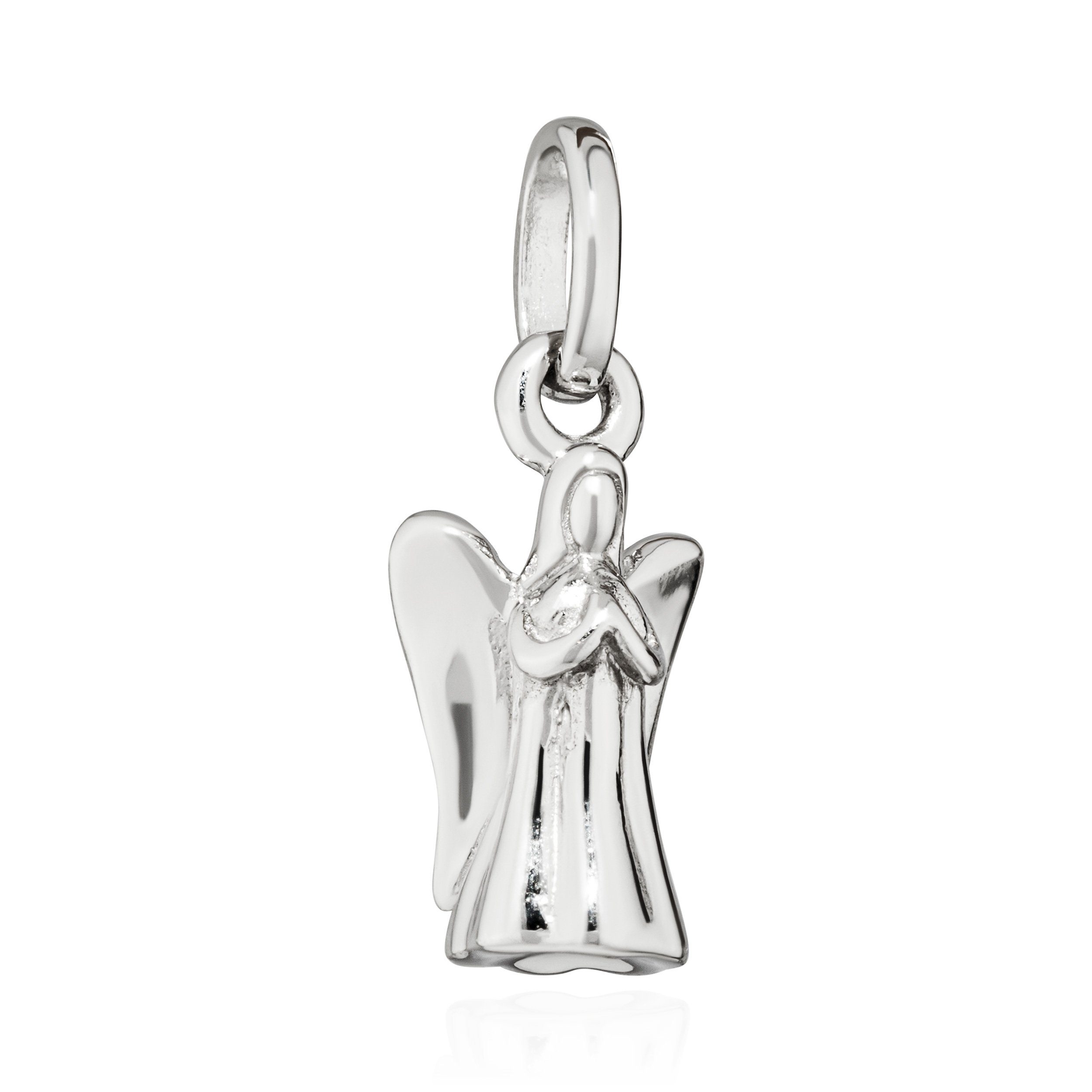 Kettenanhänger Schutzengel 925 Silber rhodiniert 13x6mm Amulett