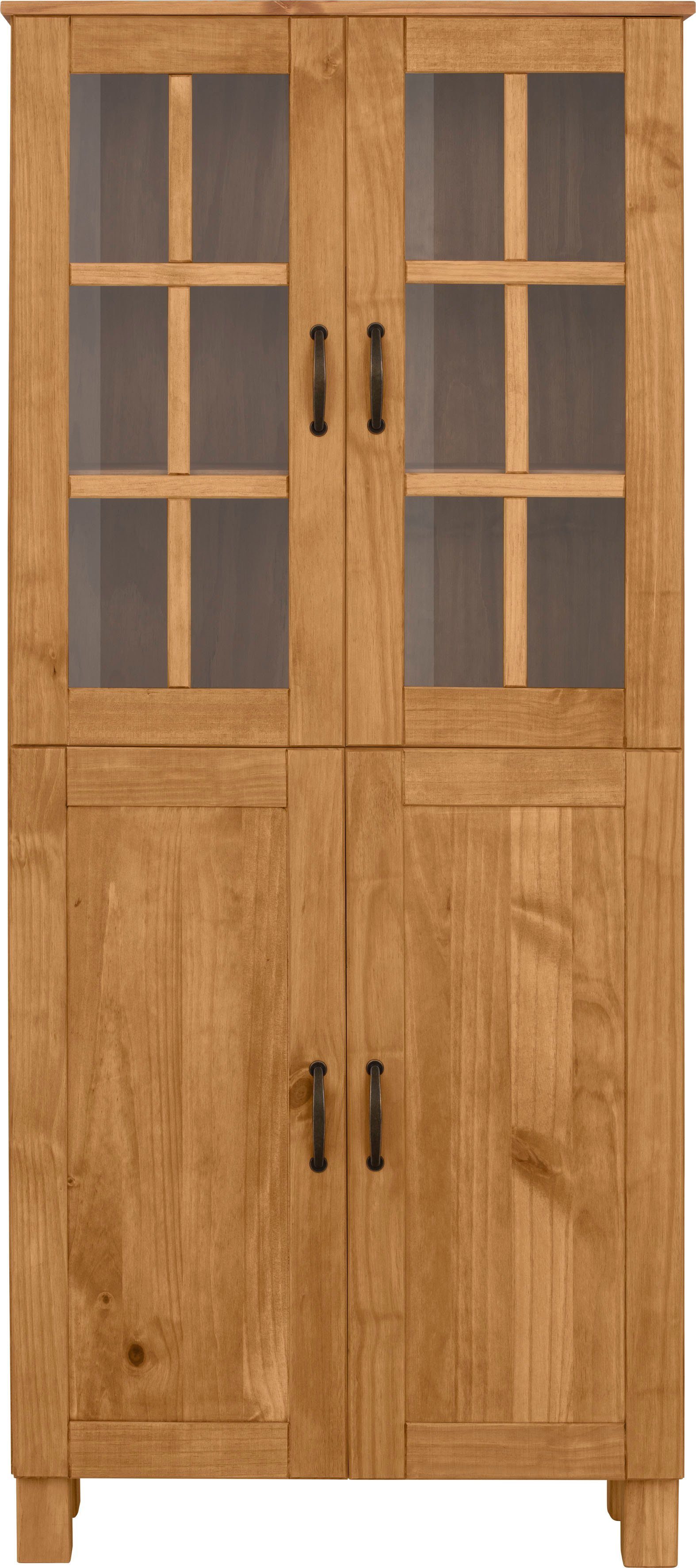 Home affaire Hochschrank Rodby FSC®-zertifiziertes Massivholz, Breite 75 cm, Höhe 170 cm natur gebeizt/gewachst | natur