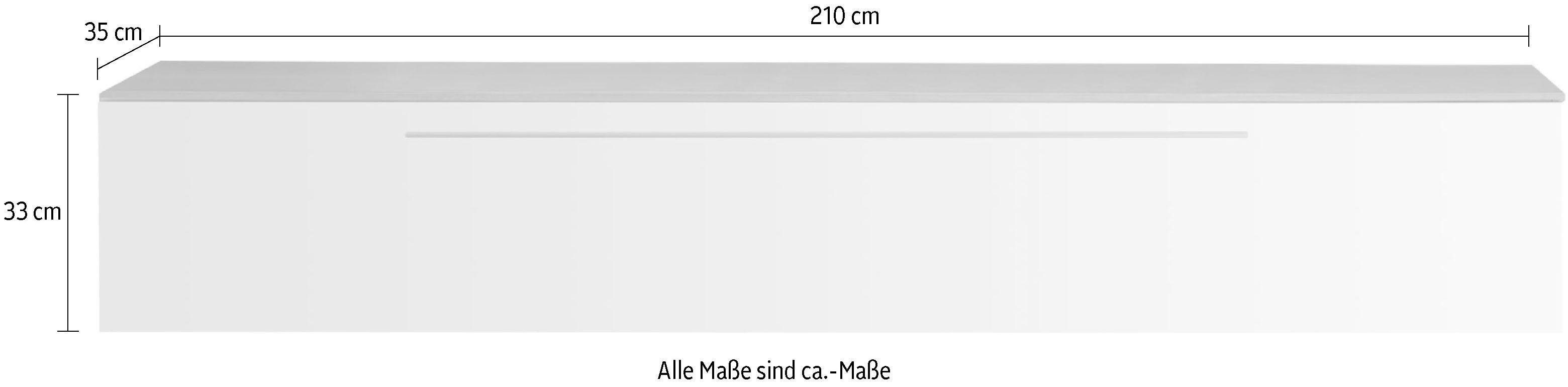 LC Lowboard Infinity weiß/Top Beton-Optik