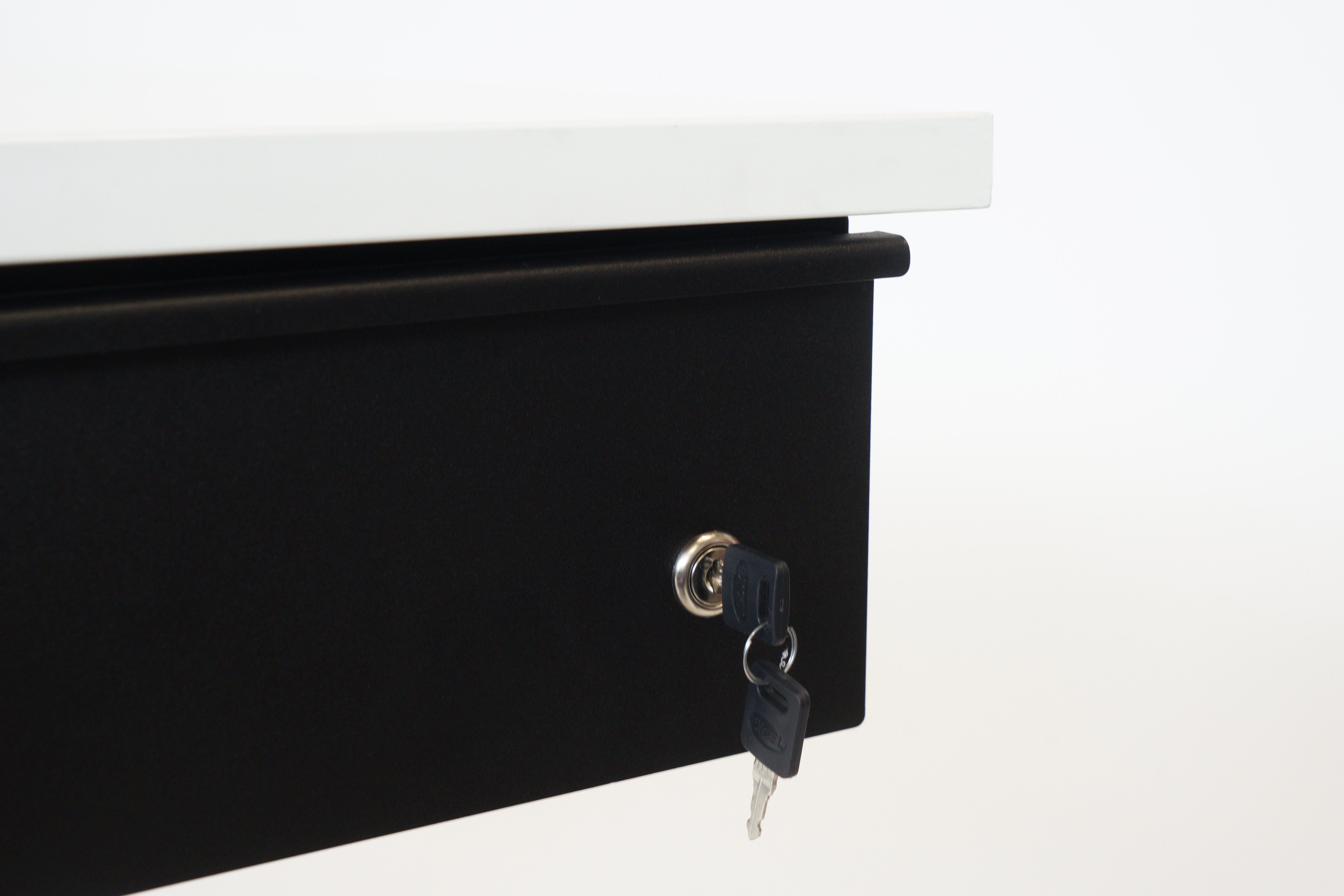 Actiforce Schubladenbox DUO PRO, (Schreibtisch Unterbauschublade, Stiftablage, Organizer, Schubladenauszug, Utensilien-Auszug, Vollauszug, inkl. Bambus-Einlage), zur Befestigung unterhalb der Arbeitsplatte mit praktischer Einlage