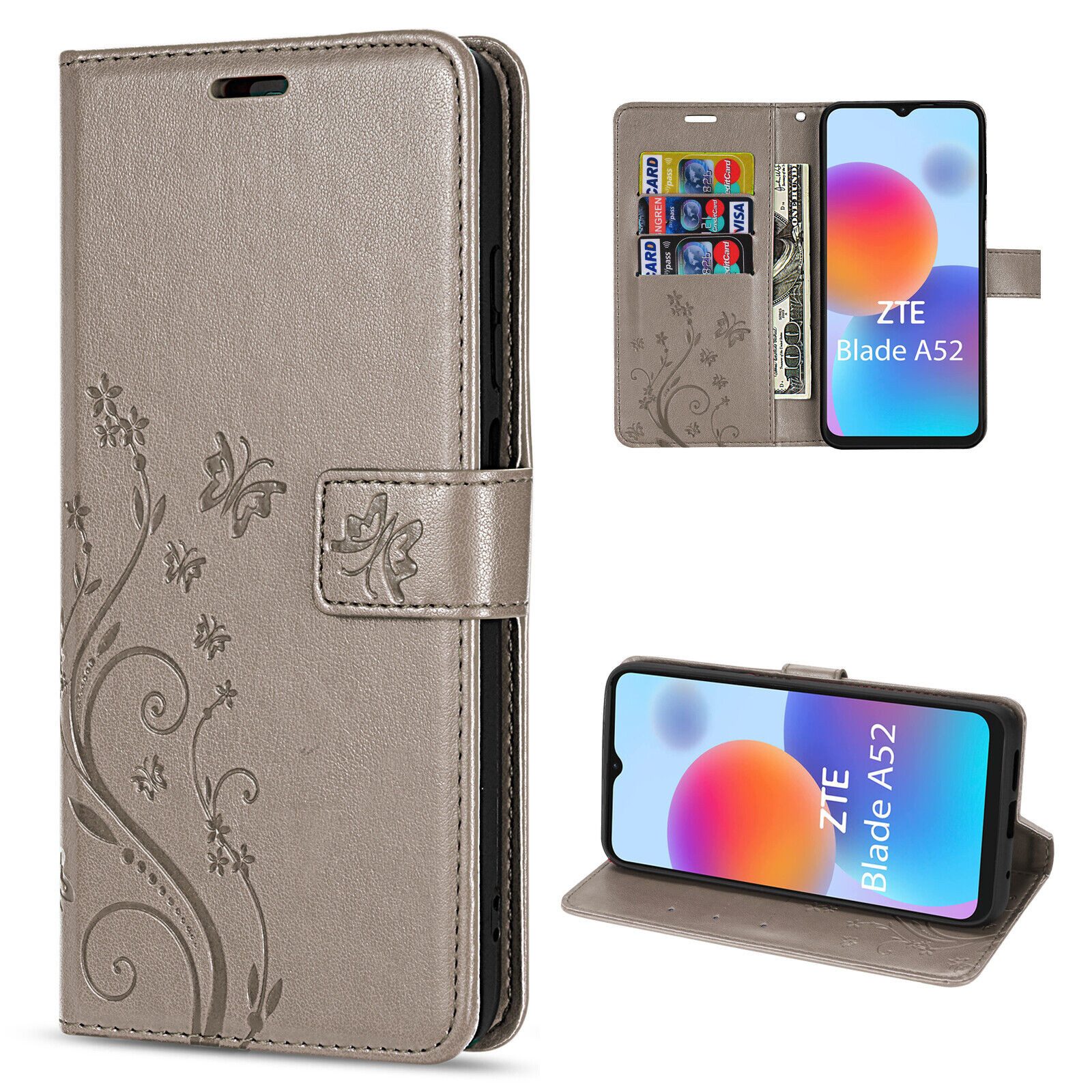 Handyhülle Handytasche für ZTE Blade A52 Klapphülle Flip Case