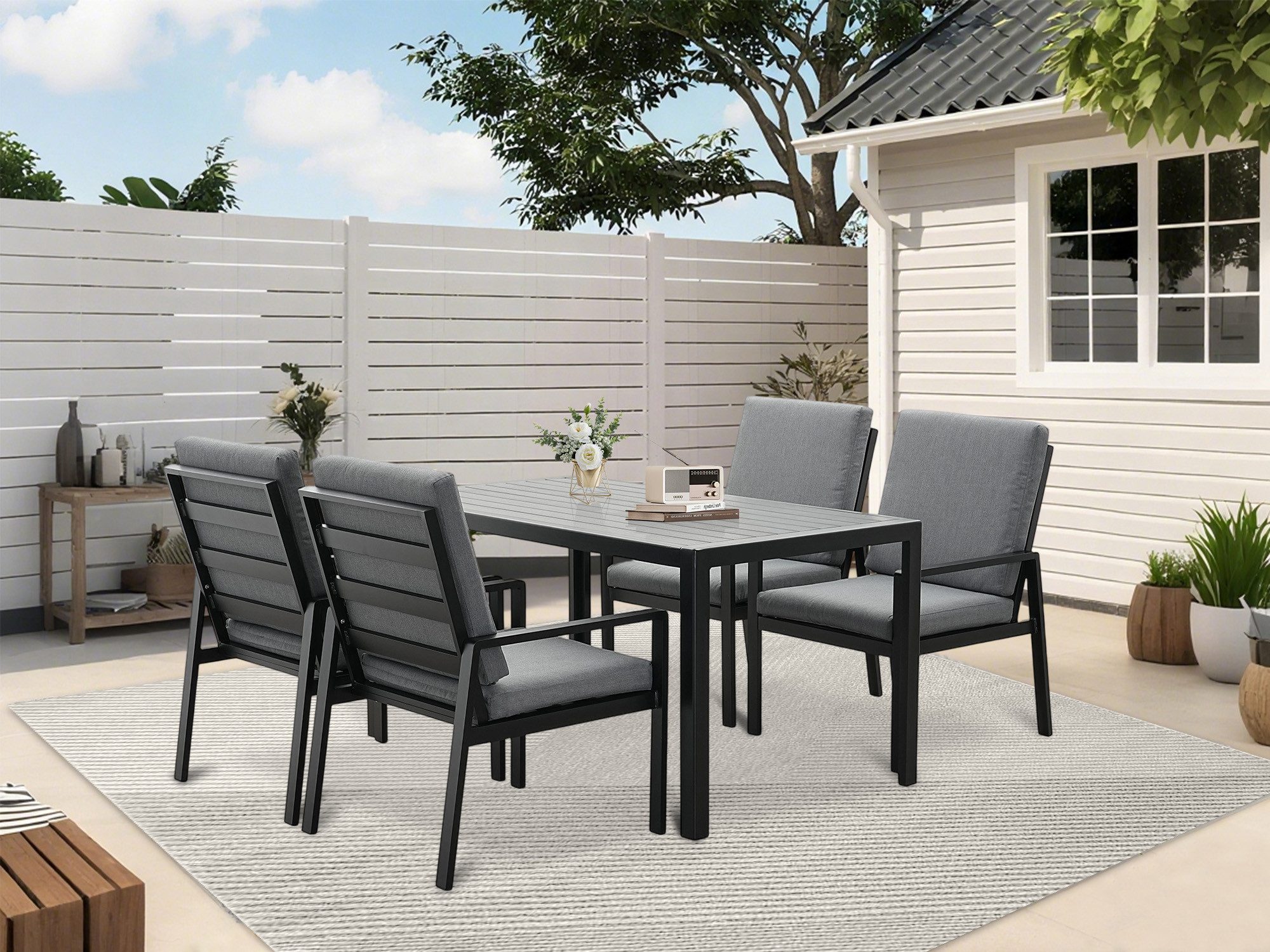 MeXo Gartenlounge-Set Gartenmöbel Set Aluminium, hoher günstig online kaufen