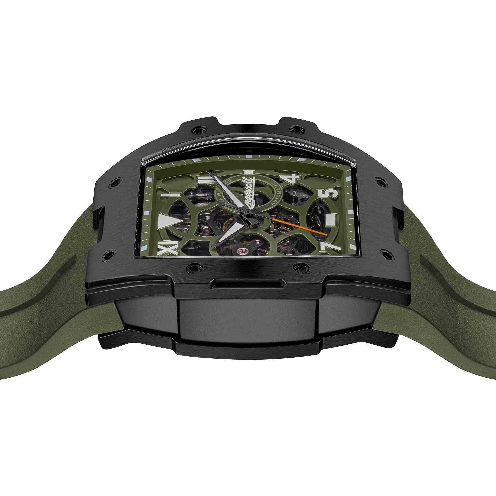 Ingersoll Automatikuhr The Play I15303, Armbanduhr, Herrenuhr, Mechanische Uhr, Silikonarmband, analog