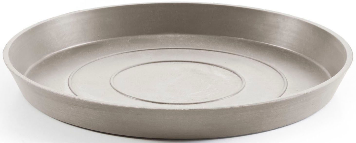 ECOPOTS Blumentopfuntersetzer ROUND SAUCER Taupe, BxTxH: 36,5x36,5x3,5 cm günstig online kaufen