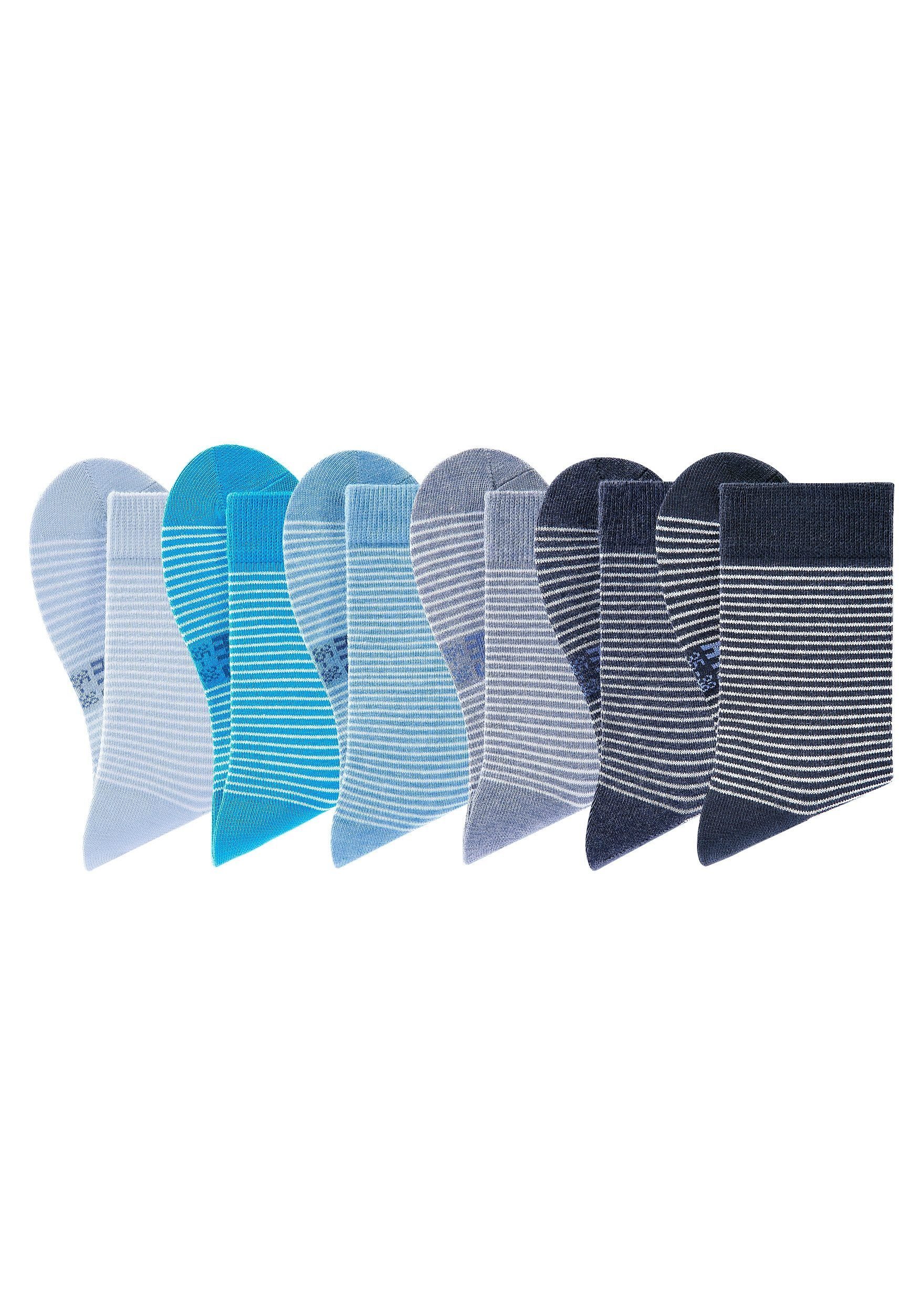 H.I.S Socken Damen Socken Ringelsocken Strümpfe (Packung, 6-Paar, Mini Crew Socken) mit druckfreiem Bündchen – Bild 4 von 5
