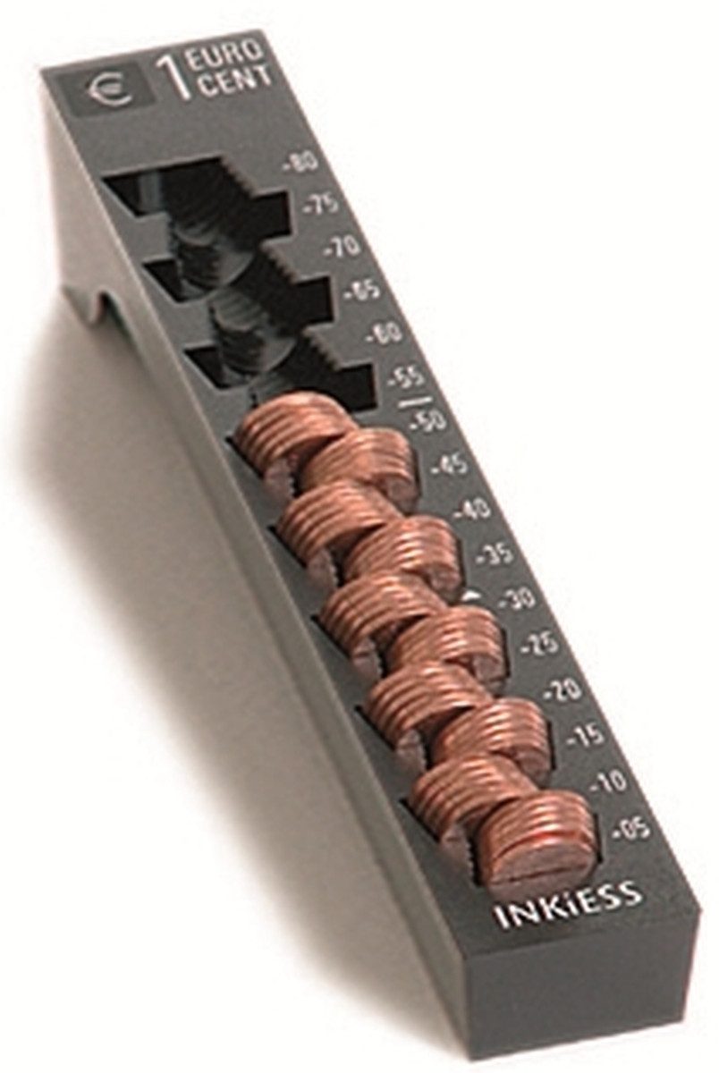 INKiESS Geldkassette Einzelmünzbehälter Rekord 1 Euro-Cent schwarz