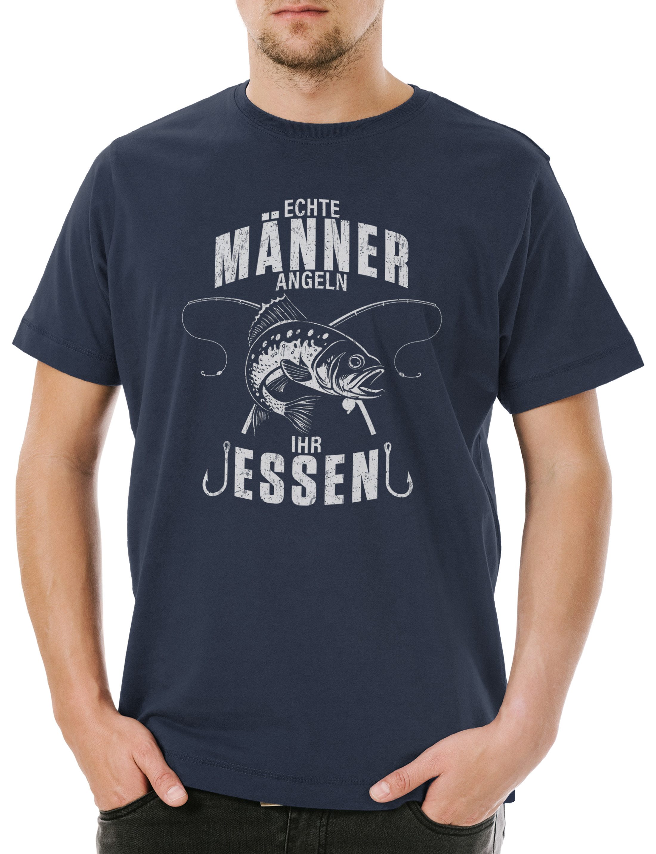 Urban Backwoods Print-Shirt Echte Männer Angeln günstig online kaufen