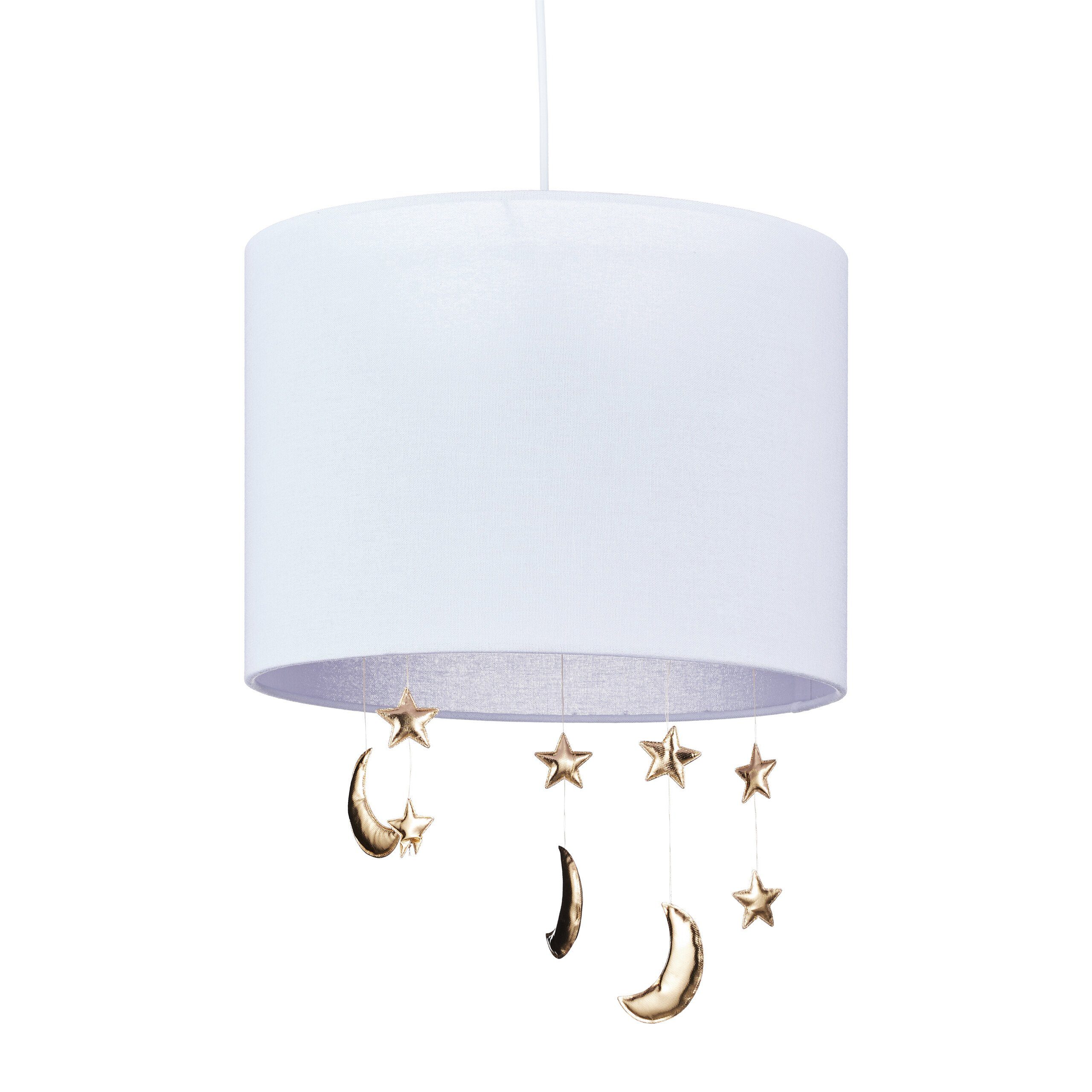 relaxdays Hängeleuchte Hängelampe Kinderzimmer Monde & Sterne günstig online kaufen