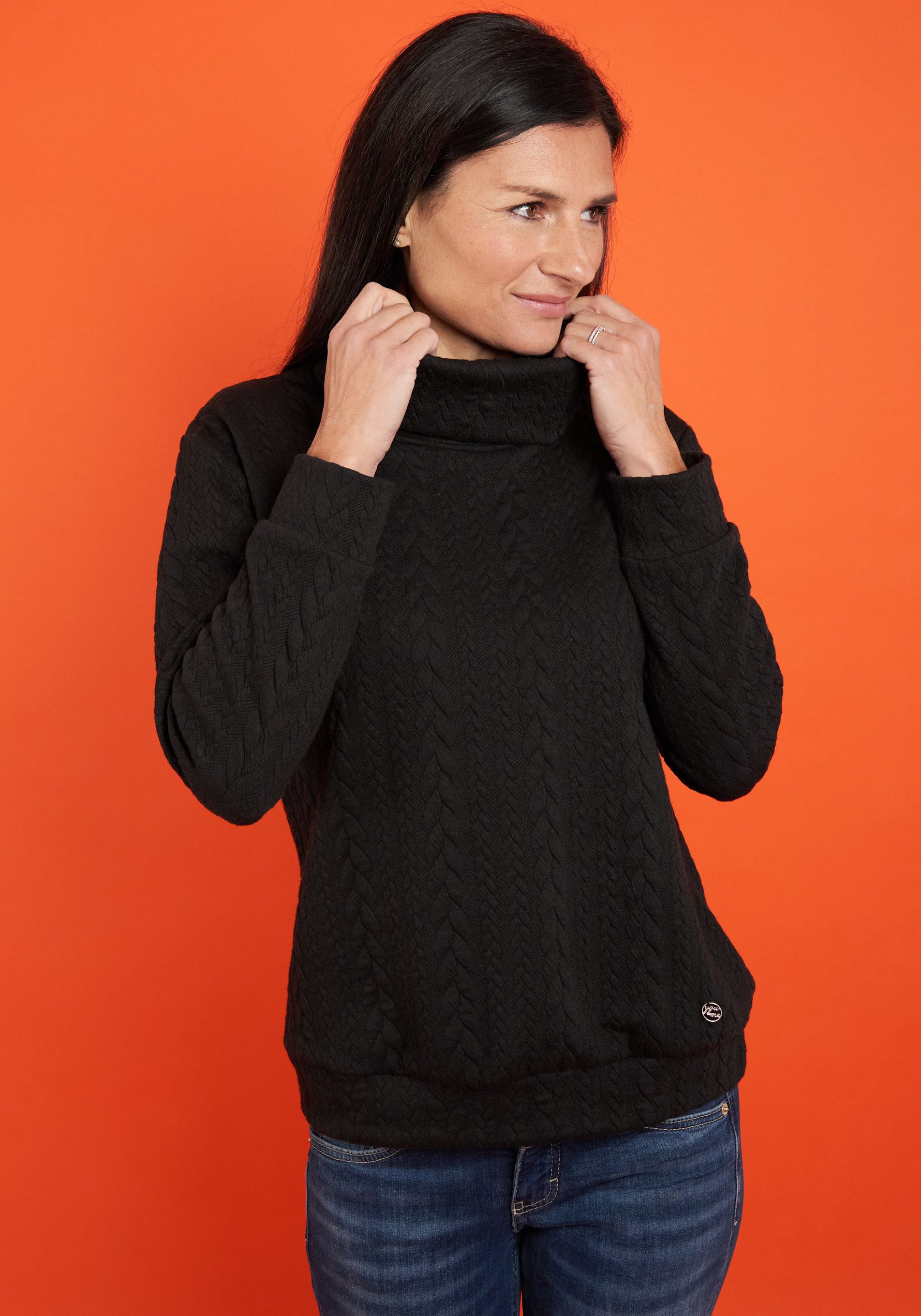 Seidel Moden Rollkragenpullover mit Logo Patch, MADE IN GERMANY günstig online kaufen