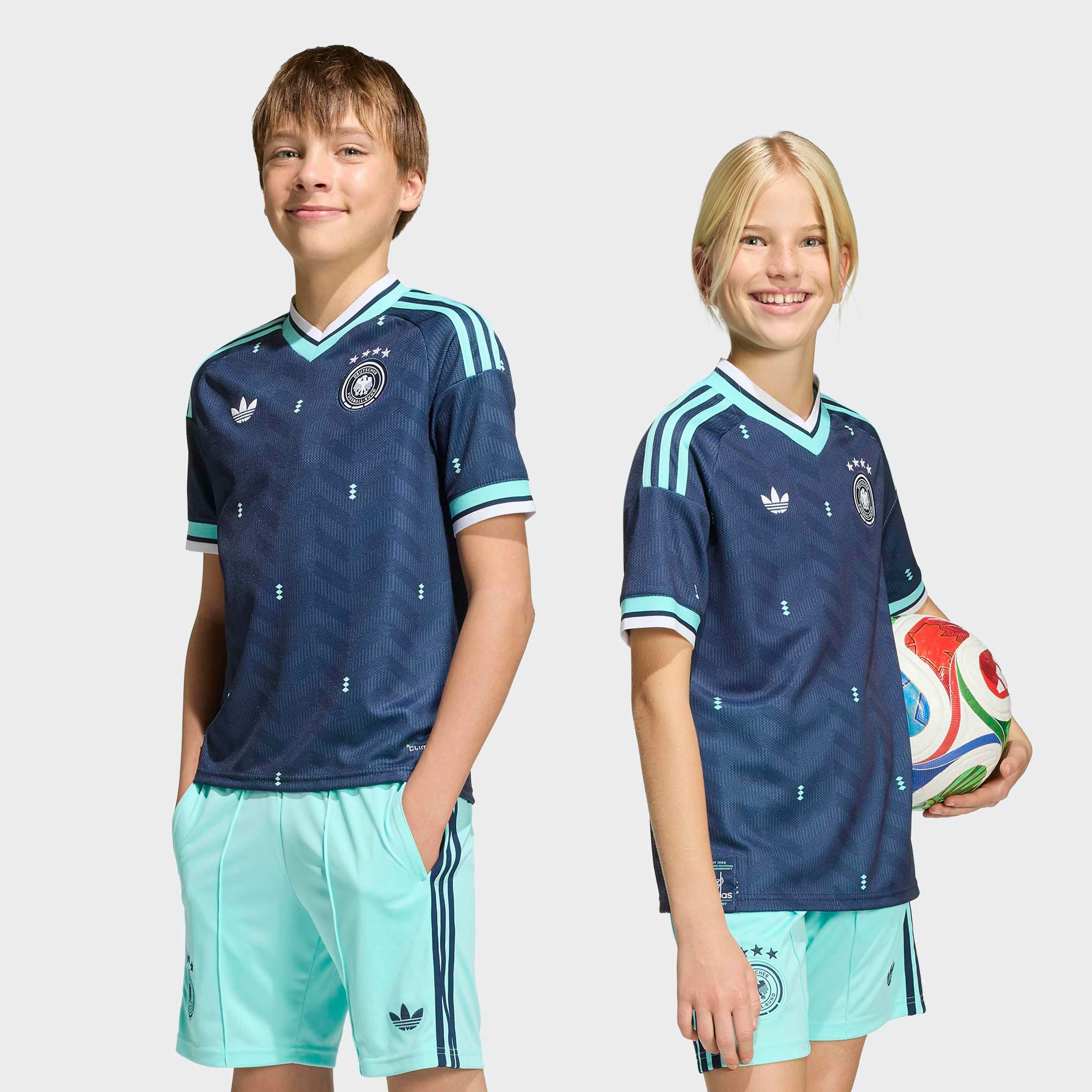adidas Performance Fußballtrikot DFB A JSY Y für Kinder, schmal geschnitten, mit Climacool Technologie