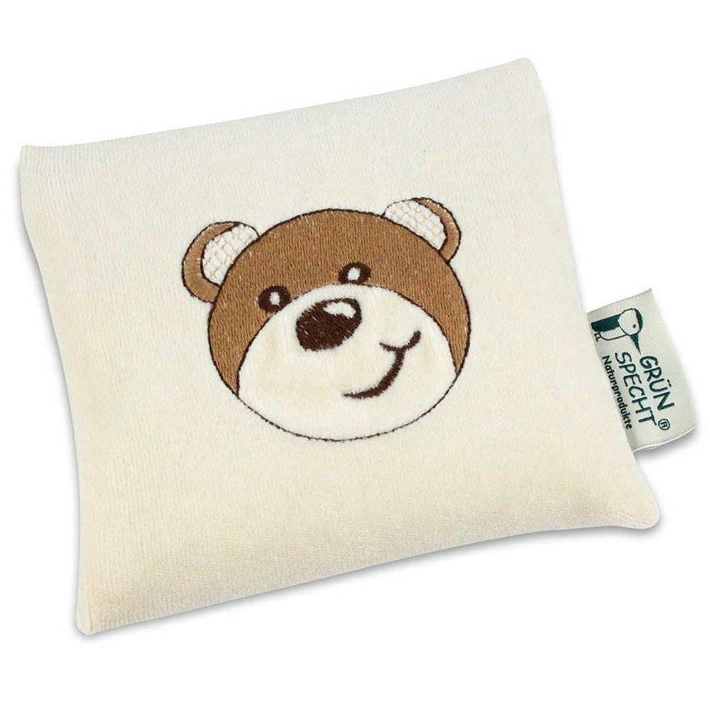 GRÜNSPECHT Kirschkernkissen Bio-Leinsamenkissen für Babys - Bär
